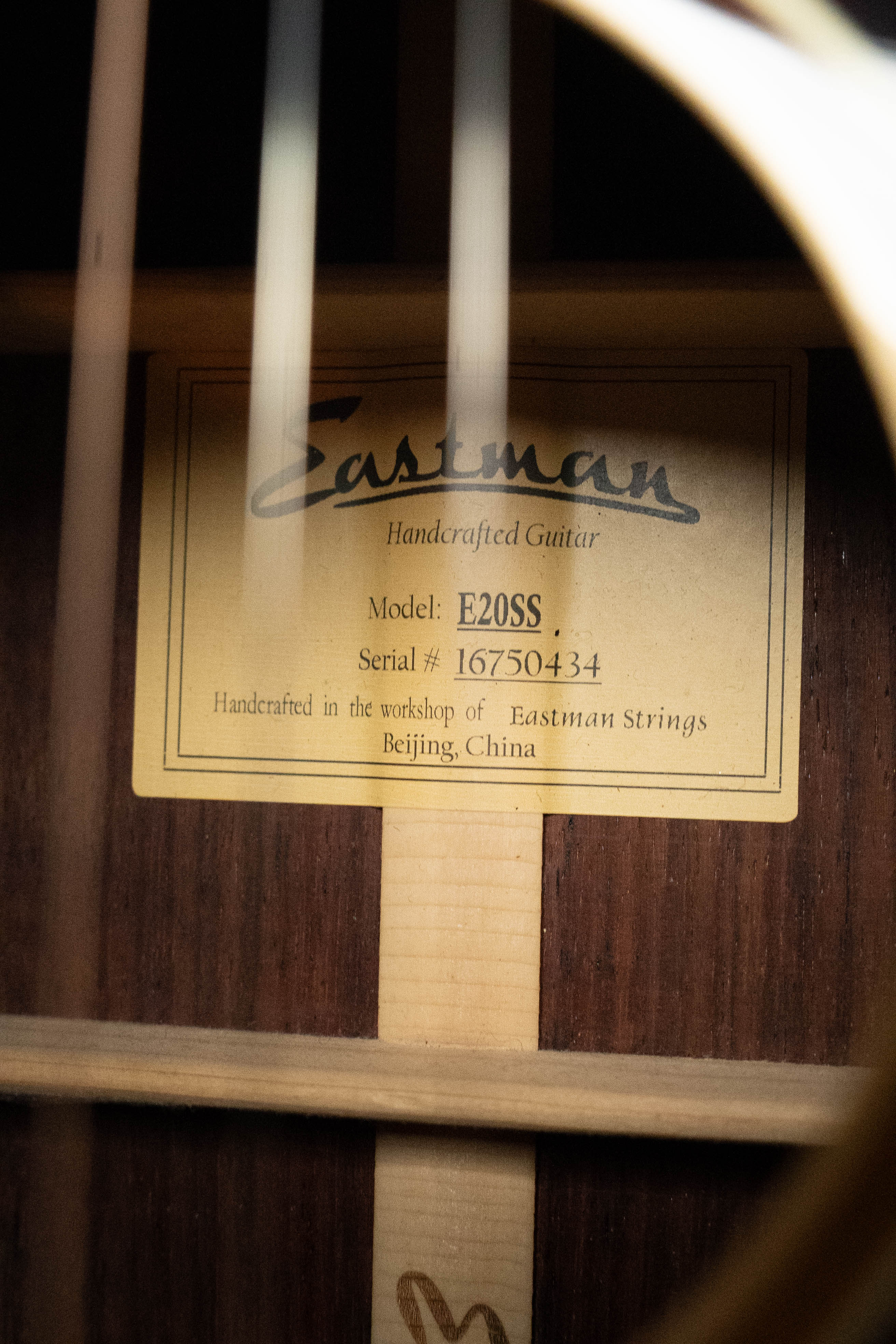 (Used) 2018 Eastman E20SS Adirondack/Rosewood Slope Shoulder Dreadnought Acoustic Guitar #0434