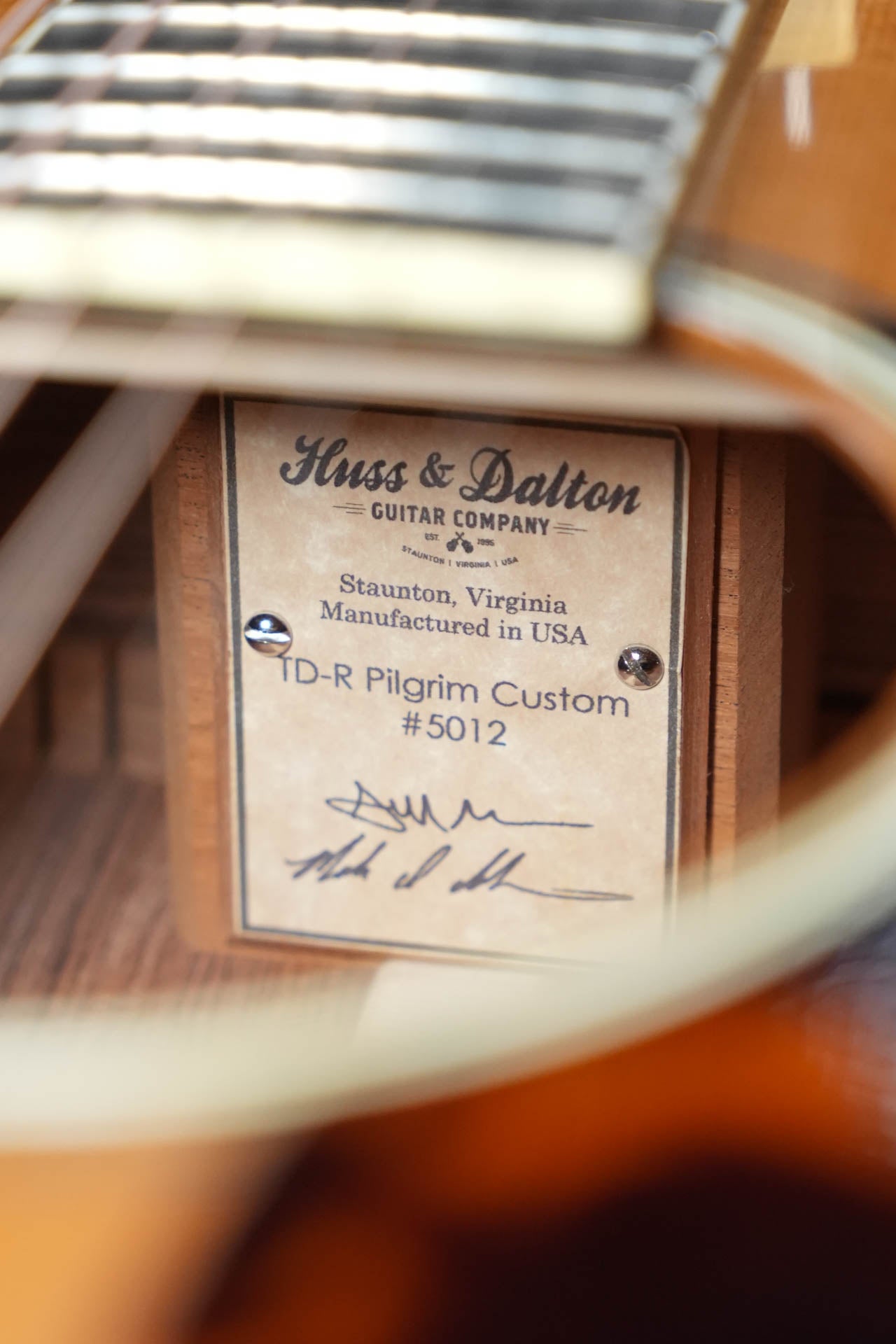 (Used) 2018 Huss & Dalton TD-R Pilgrim Custom Dreadnought #5012