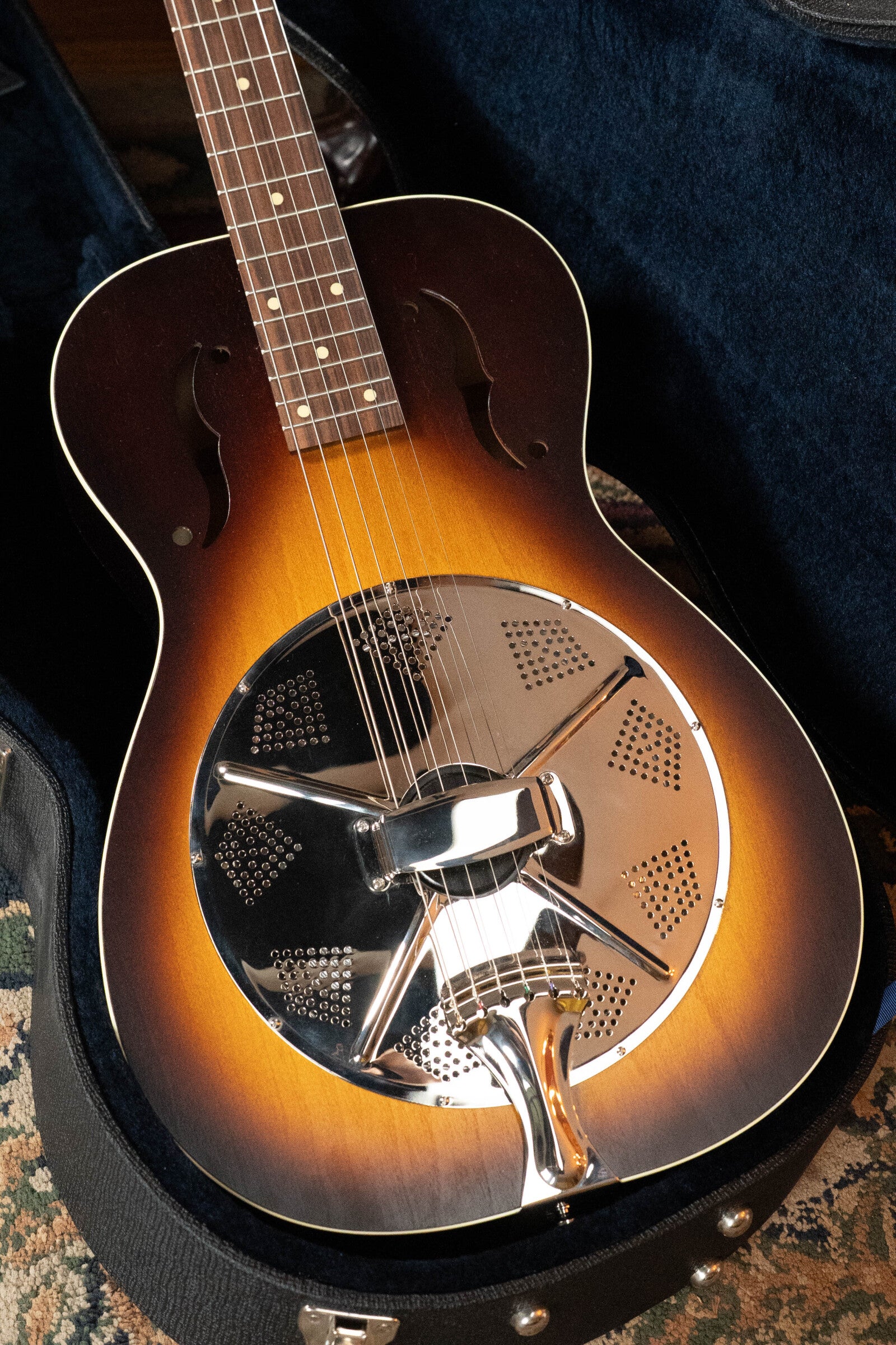 (Used) 2018 Beard Deco Phonic Model 47 All Finnish Birch Veneer Vintage Sunburst Resonator Guitar w/Electronics #2117