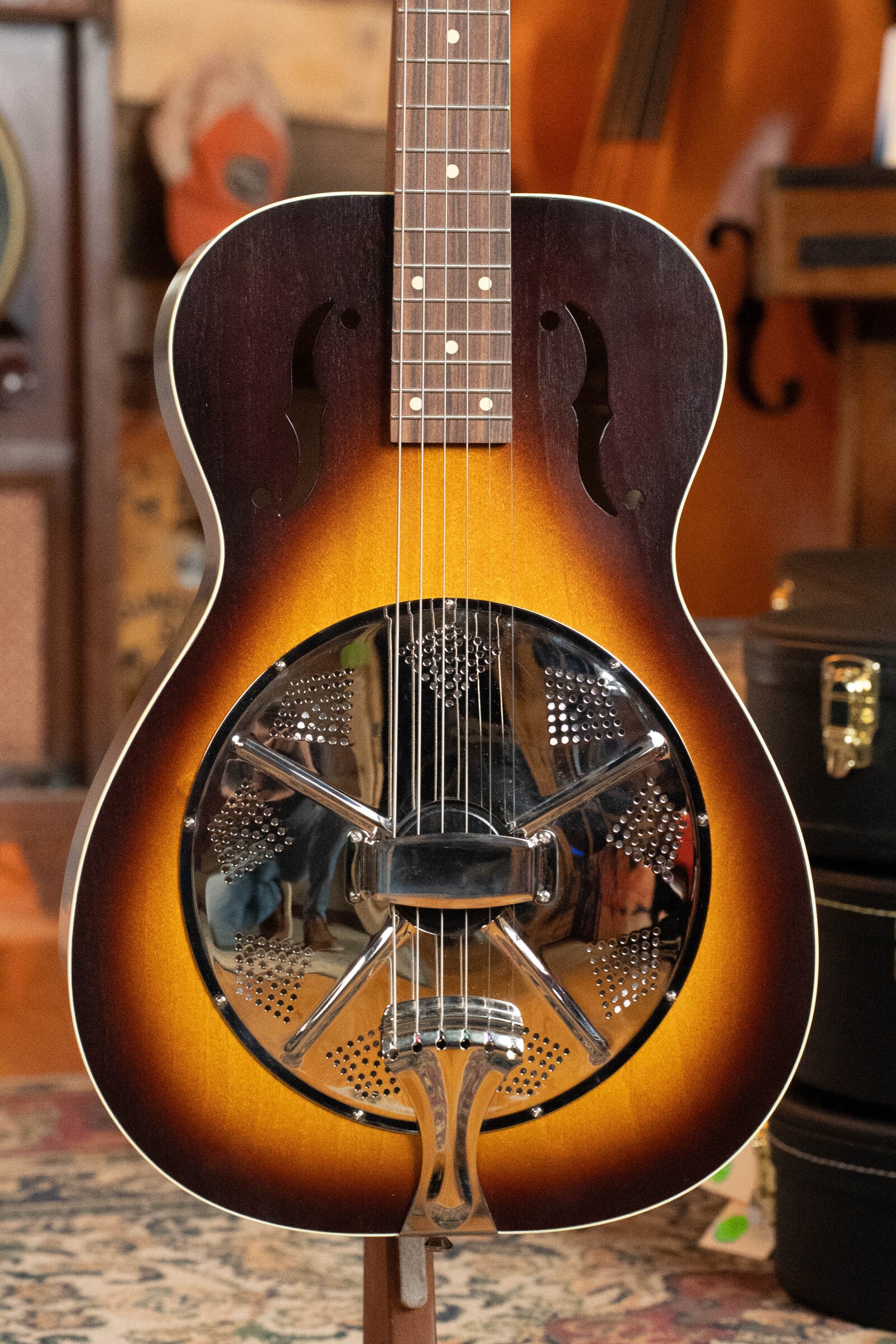 (Used) 2018 Beard Deco Phonic Model 47 All Finnish Birch Veneer Vintage Sunburst Resonator Guitar w/Electronics #2117