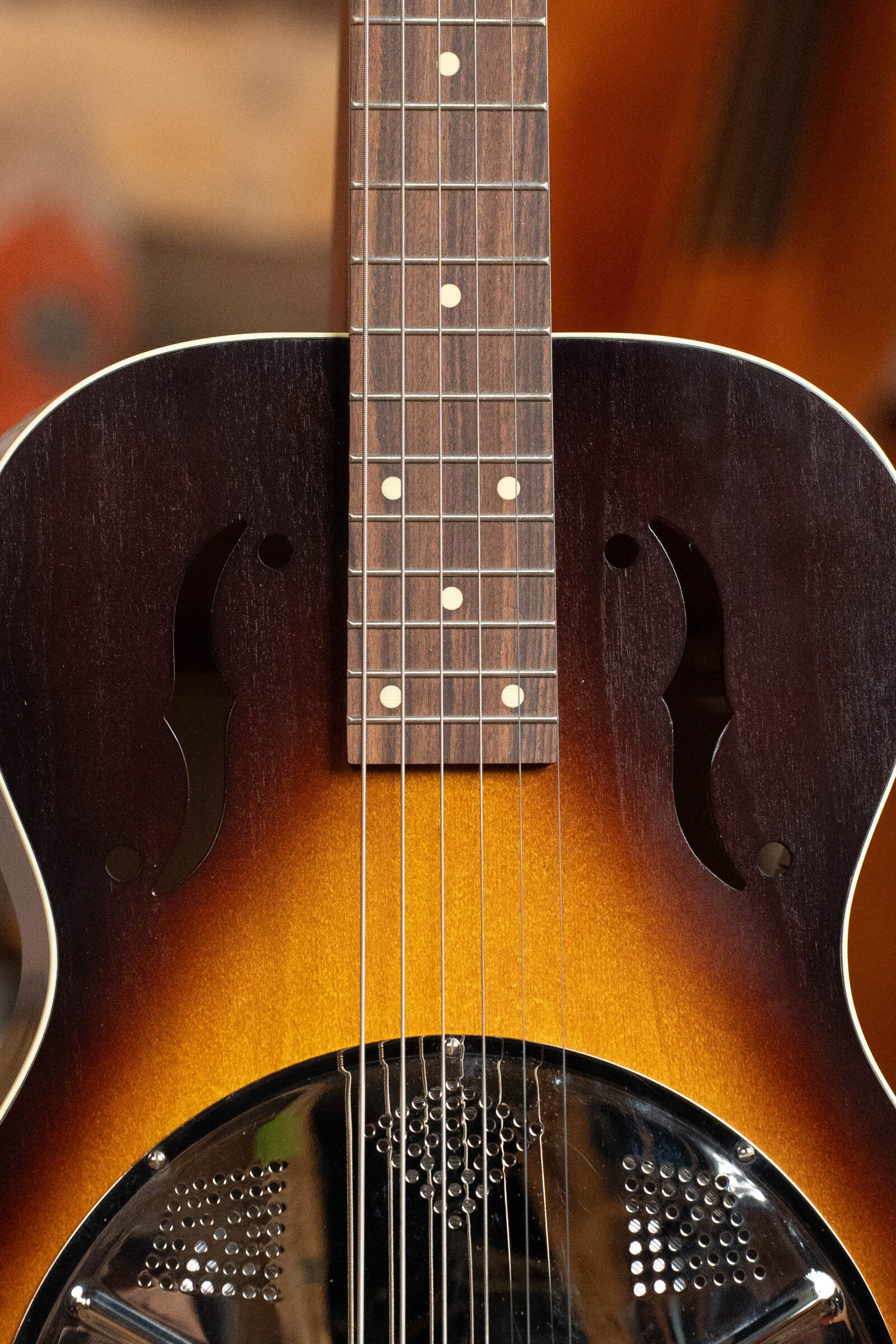 (Used) 2018 Beard Deco Phonic Model 47 All Finnish Birch Veneer Vintage Sunburst Resonator Guitar w/Electronics #2117