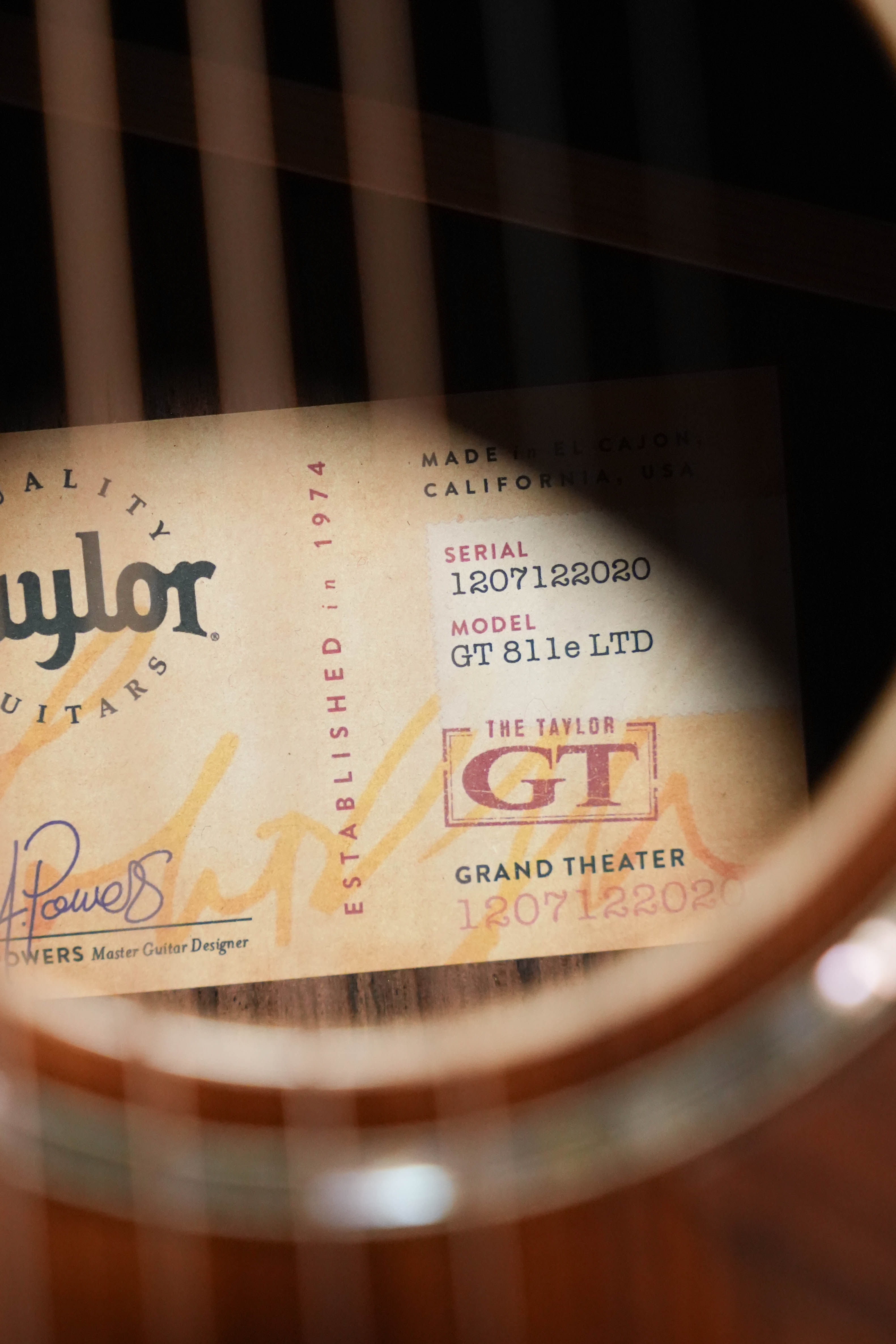 (Used) 2022 Taylor GT811e LTD Grand Theater Guitar #2020