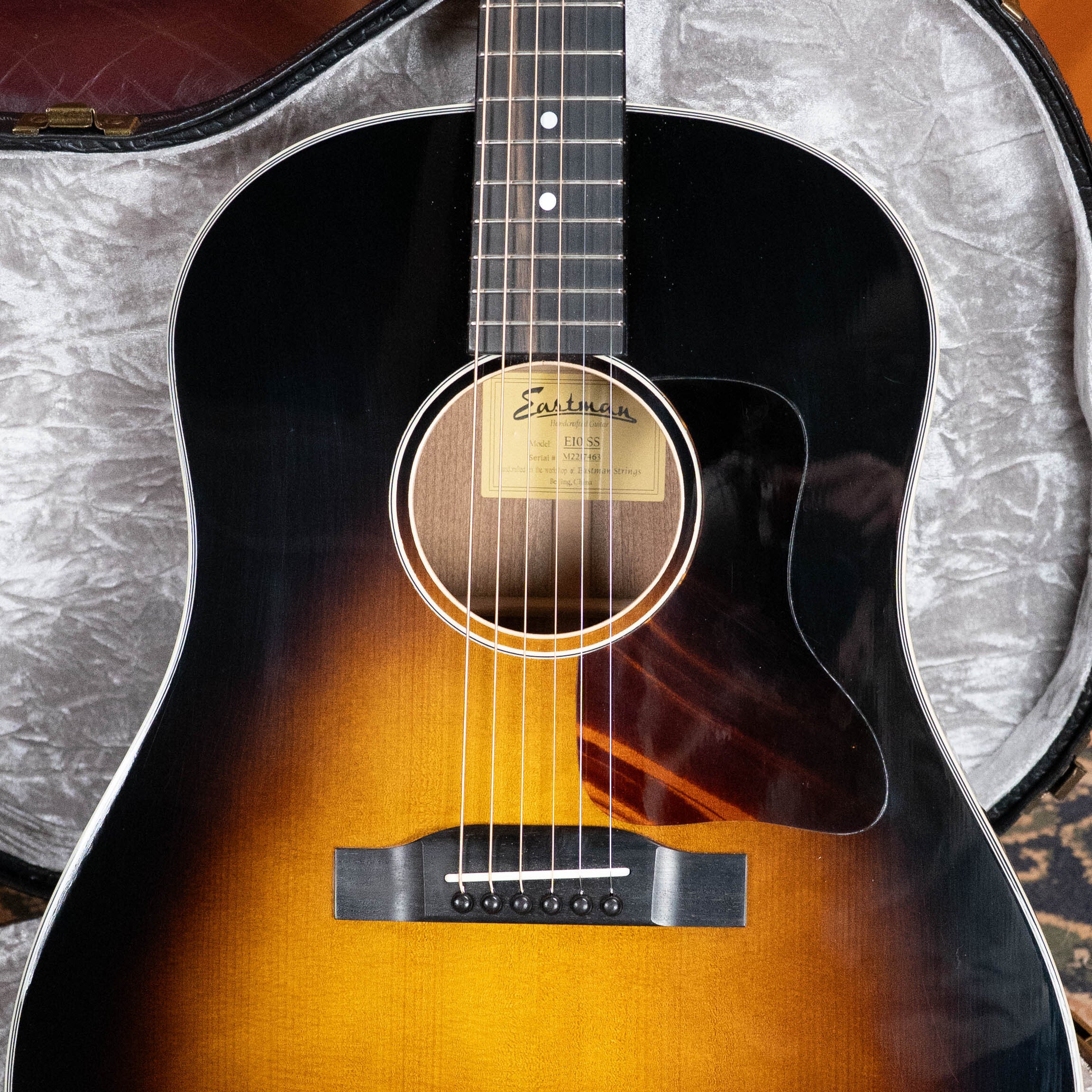 (Used) 2022 Eastman E10SS Adirondack/Mahogany Sunburst Slope Shoulder Dreadnought Acoustic Guitar #7463