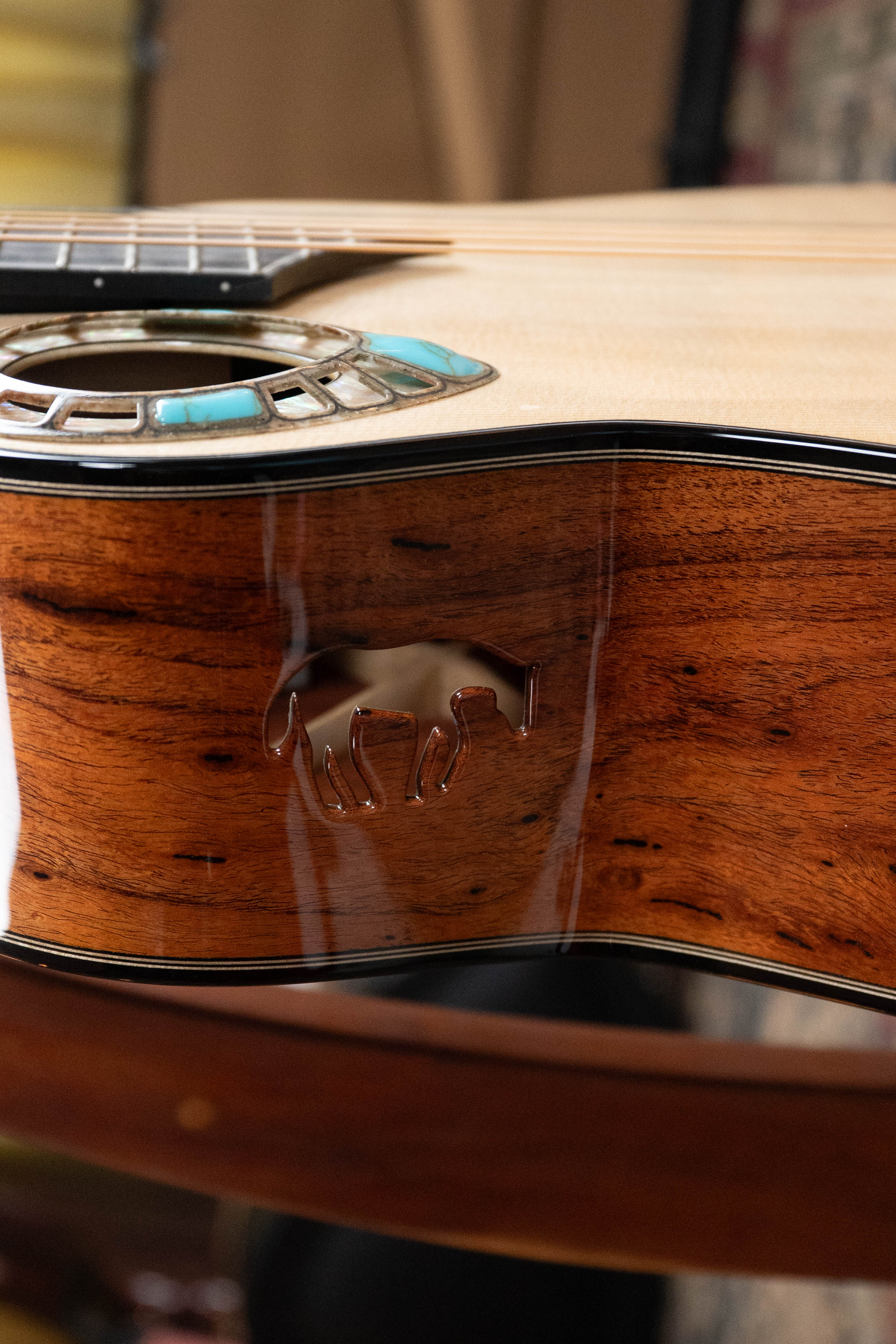 (Used) 2022 Lame Horse Big Hoss Alpine/Mesquite Beveled Edged Grand Auditorium Acoustic Guitar #3674