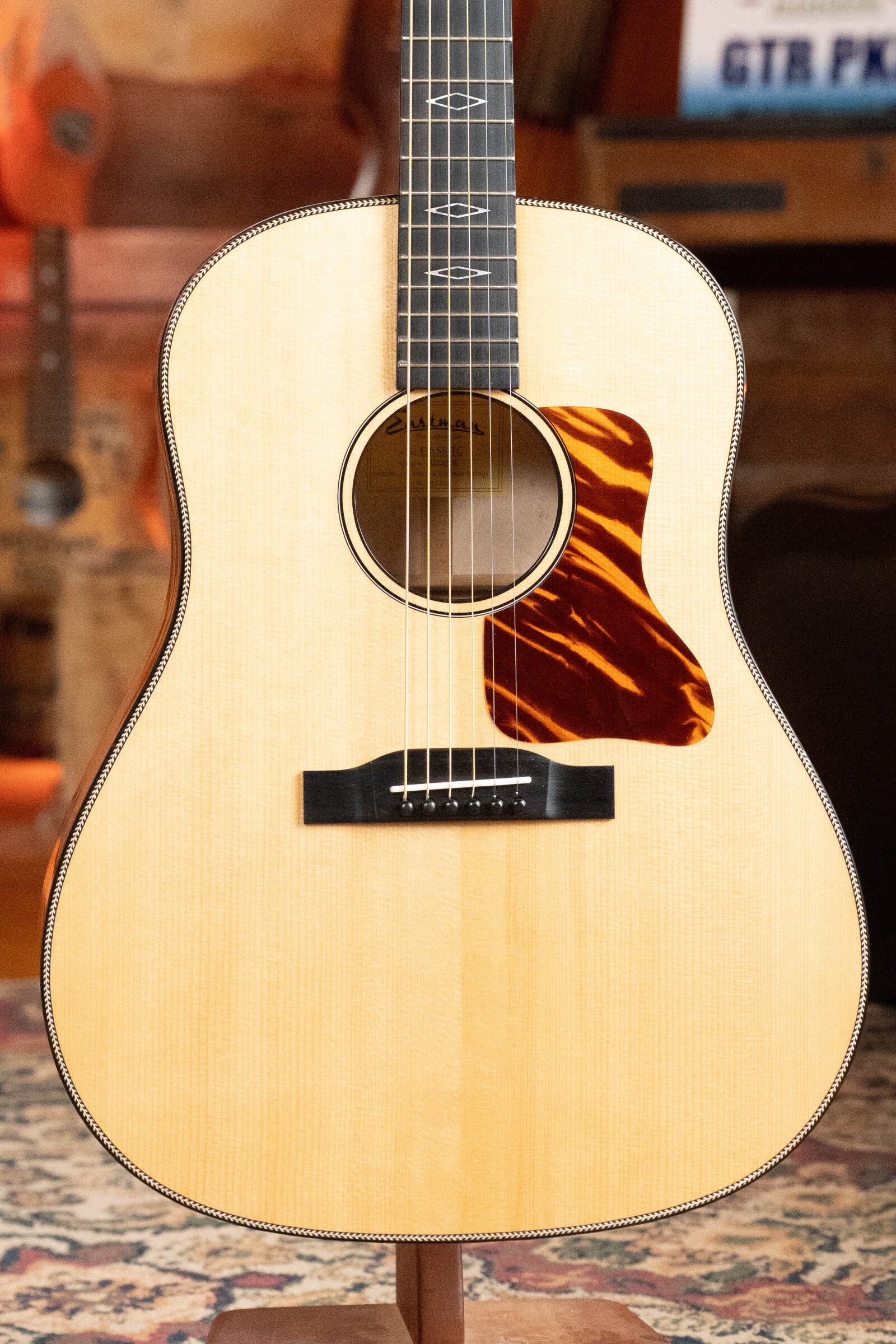 (Used) 2022 Limited Edition Eastman E16SS-TC Thermo-Cured Adirondack/Maple Slope Shoulder Dreadnought Acoustic Guitar #0753