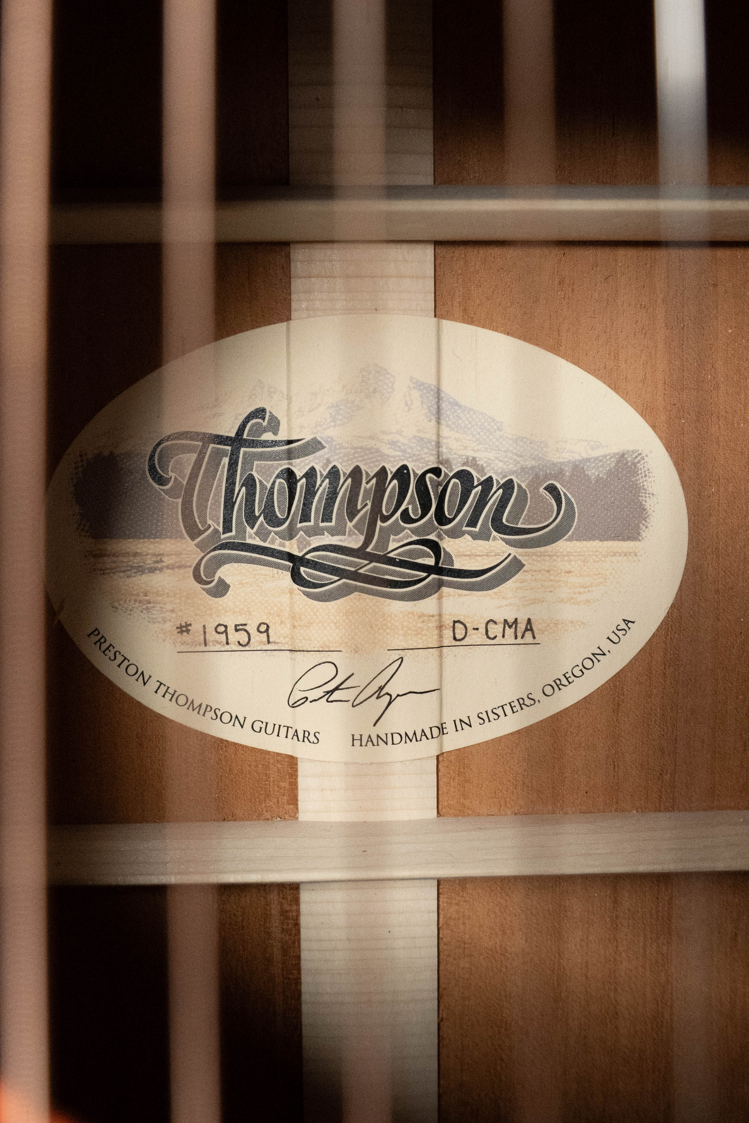 (Used) 2024 Preston Thompson D-CMA Adirondack/Cuban Mahogany Old Red Stain Burst Dreadnought Acoustic Guitar #1959