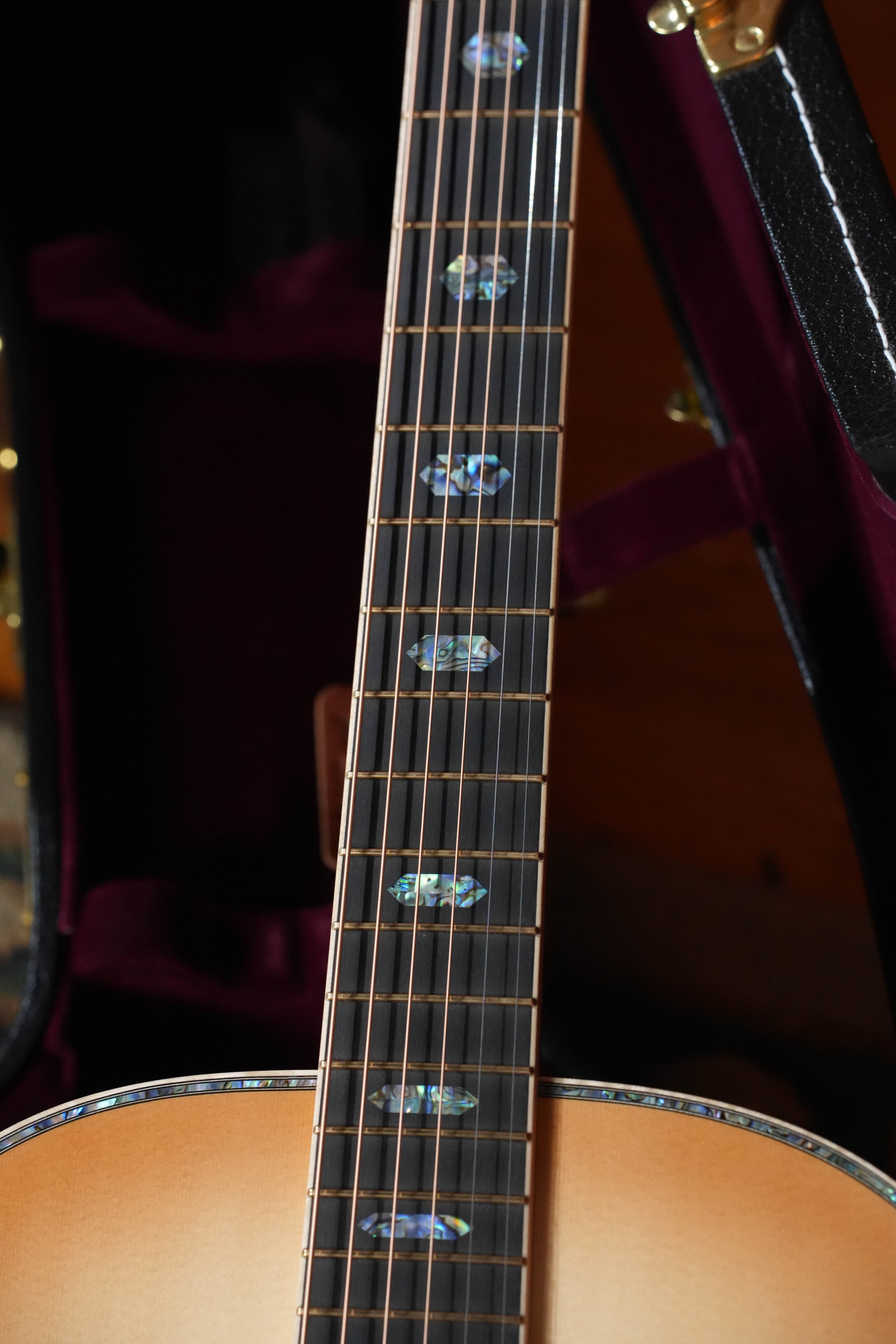 (Used) 2025 Martin Grand Performance Custom Shop European Spruce/Flamed Maple Toasted Burst Finish Grand Auditorium Guitar w/ K&K #3510