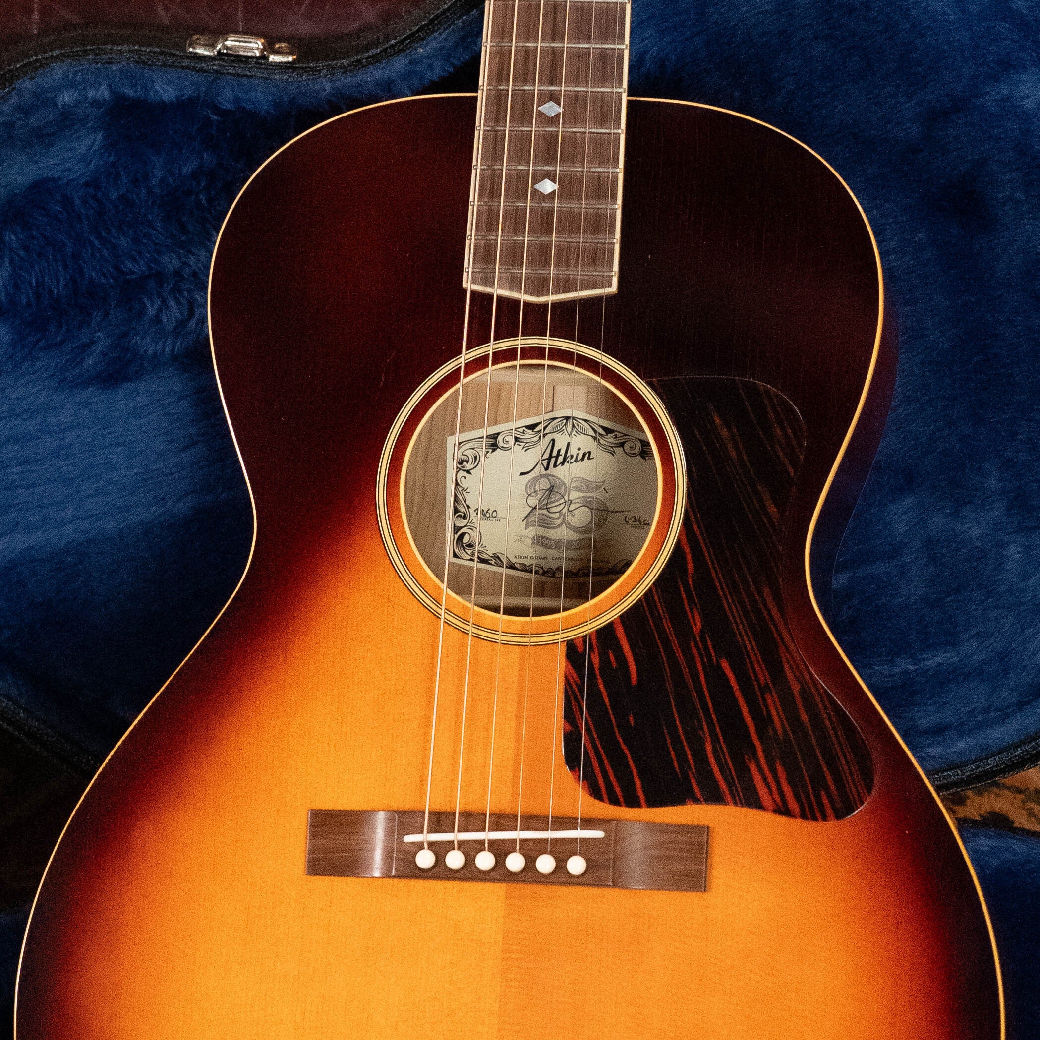 (Used) Atkin L36 Custom Baked Adirondack/Figured Yew Parlor Acoustic Guitar #2060