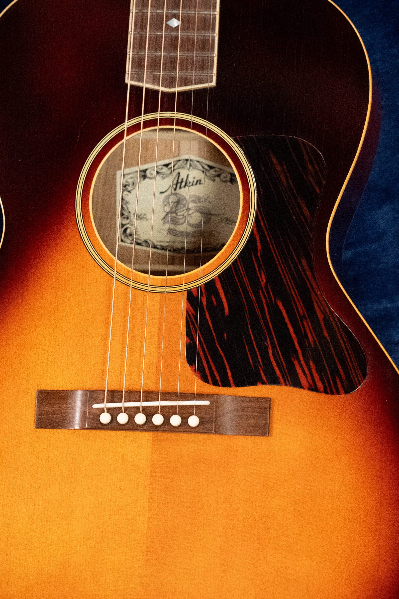 (Used) Atkin L36 Custom Baked Adirondack/Figured Yew Parlor Acoustic Guitar #2060