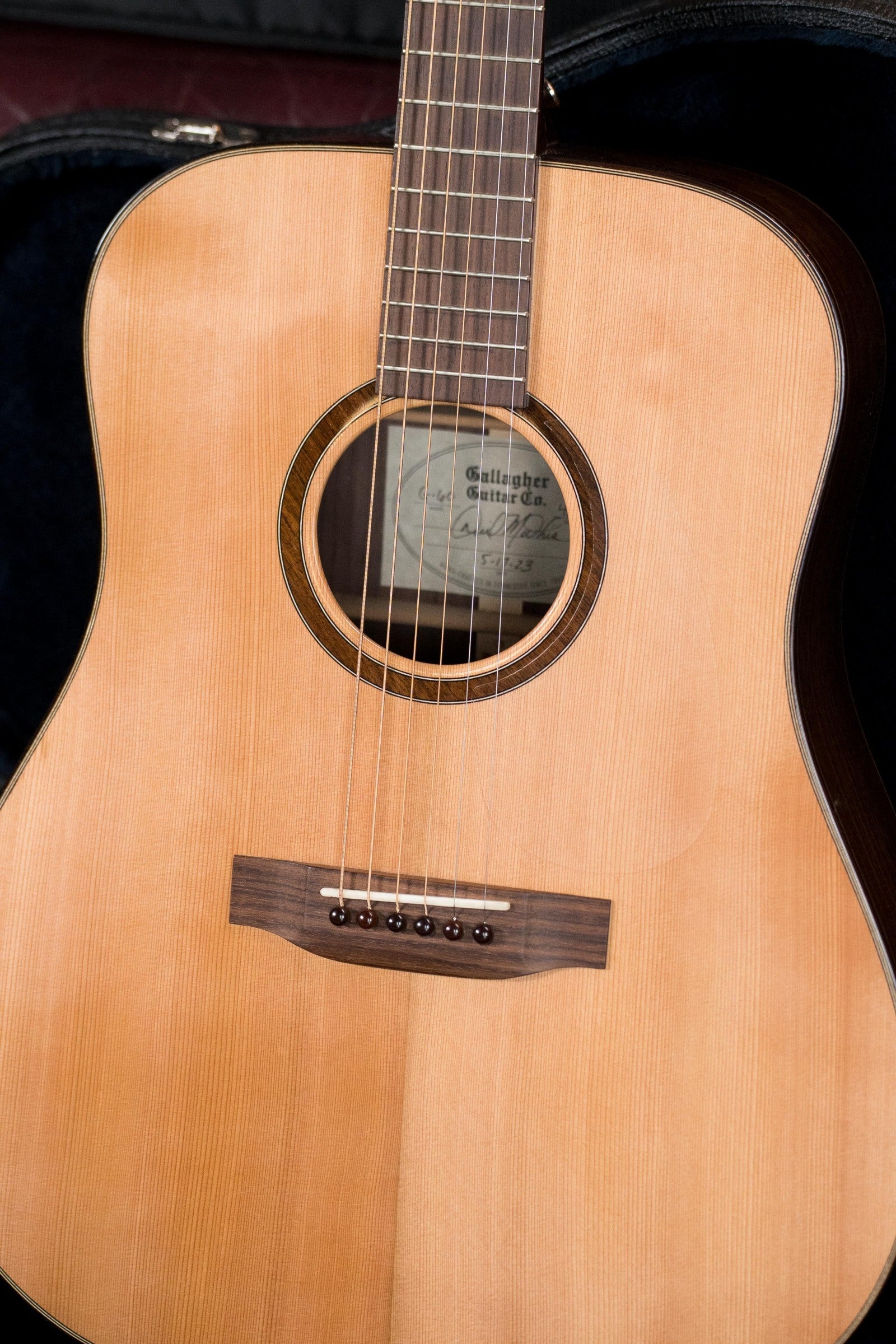 (Used) Gallagher 2023 G-60 Red Cedar/Indian Rosewood Dreadnought Acoustic Guitar #4049