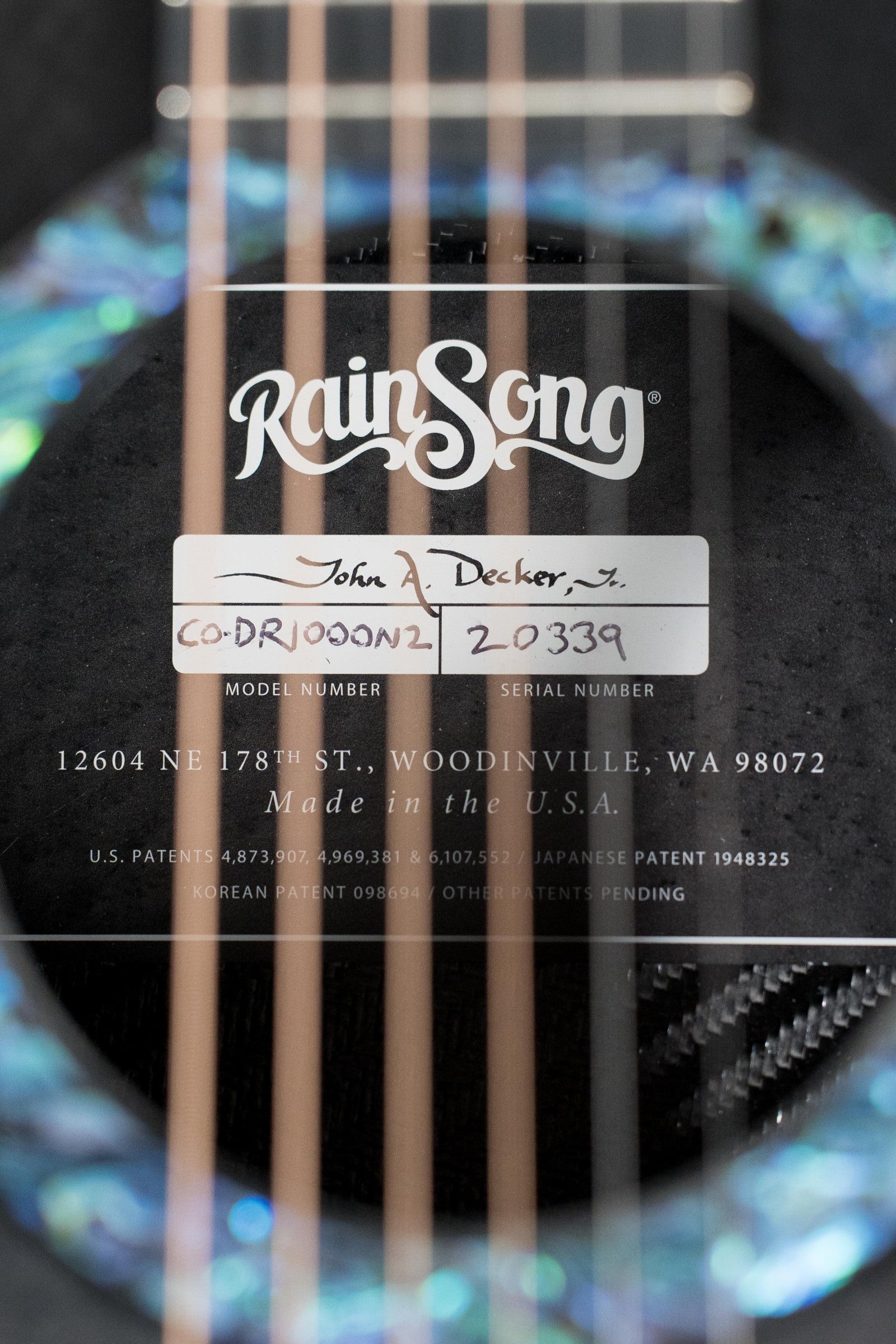 (Used) RainSong CO-DR1000N2 All Graphite Dreadnought Guitar w/Electronics #5764