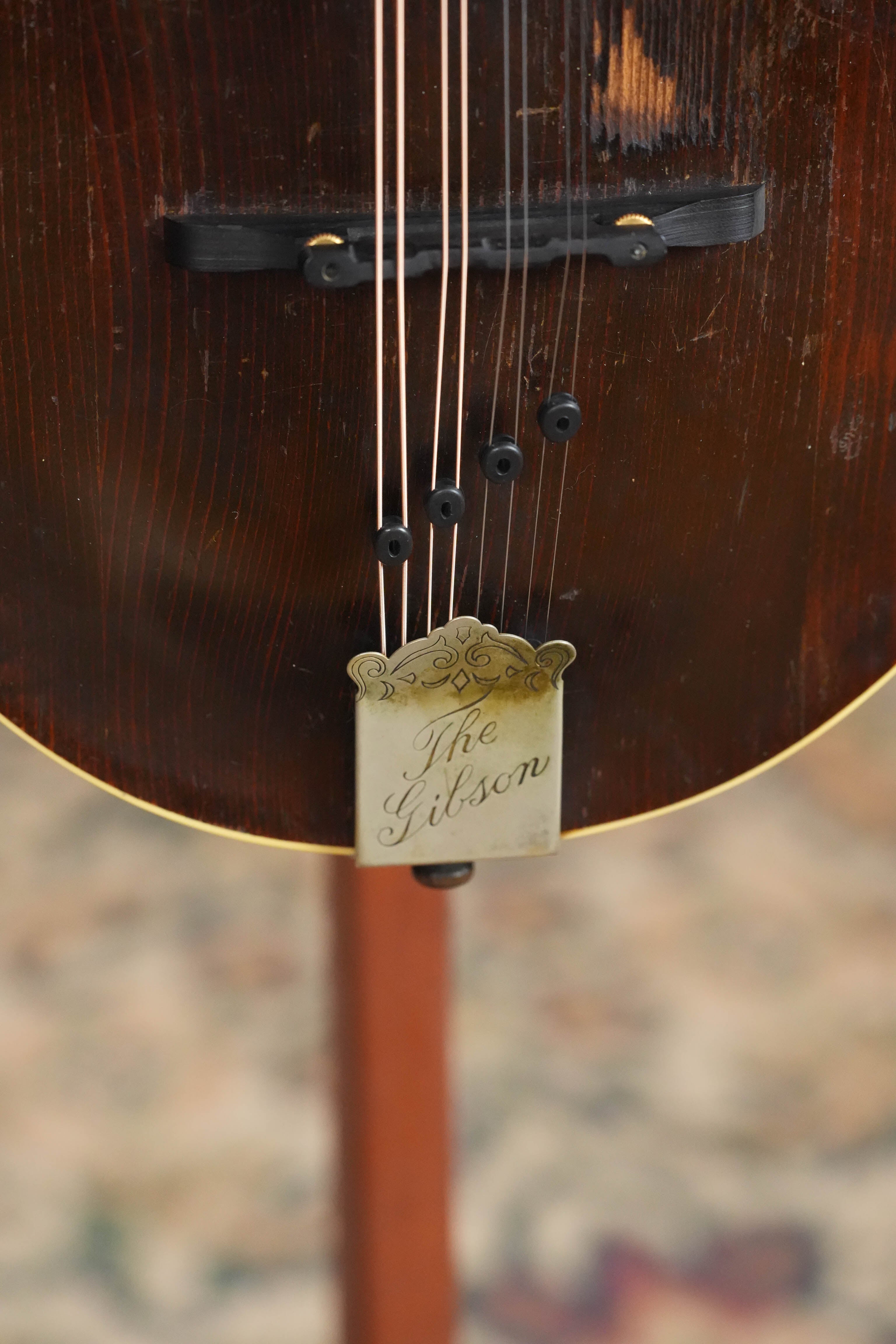 (Used) Vintage 1920 Gibson Spruce/Birch Oval-Hole Teardrop A-Style Mandolin #9066