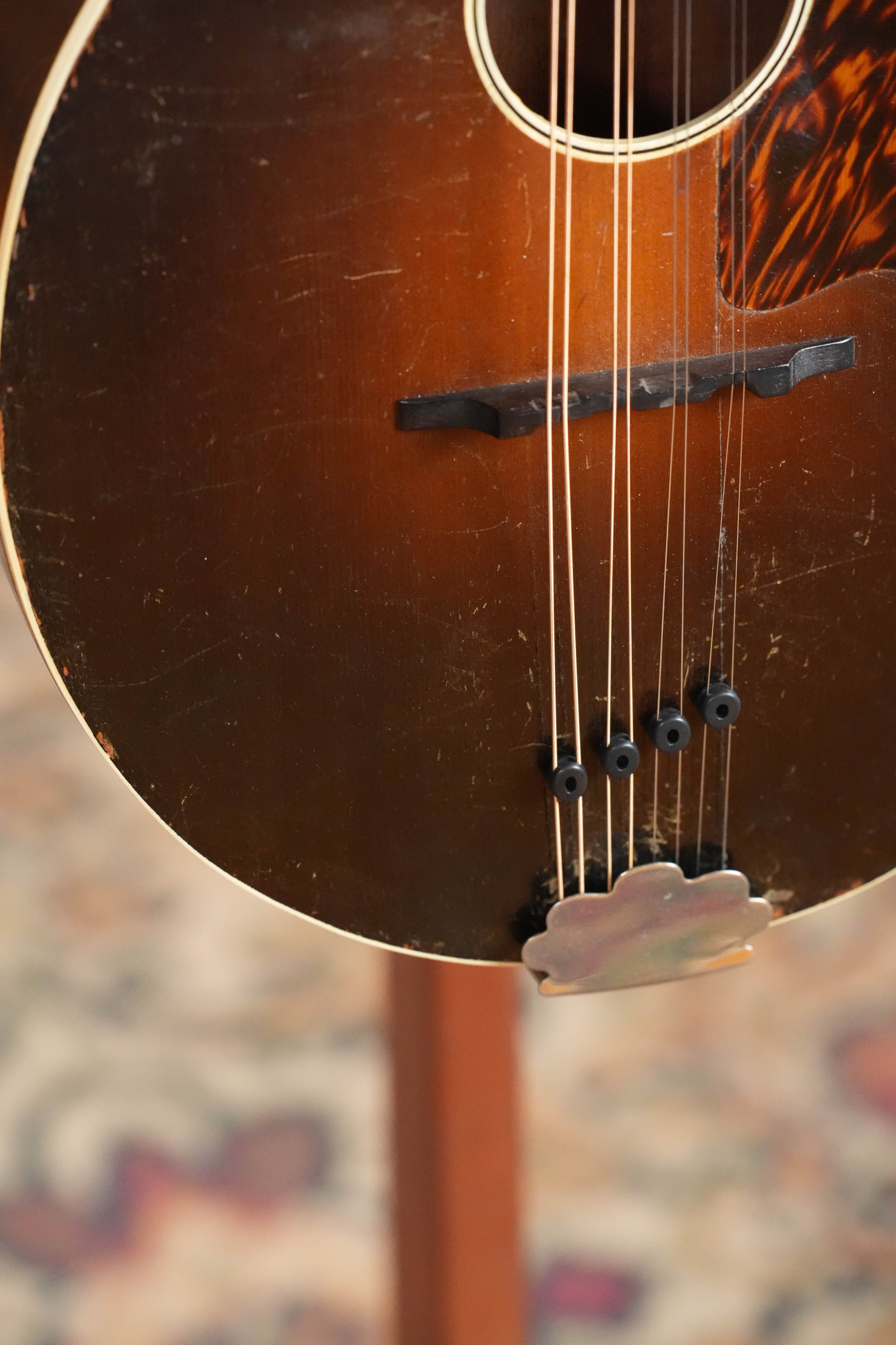 (Used) Vintage 1930s Kalamazoo (Gibson-Made) KM-11 Spruce/Mahogany Dark Sunburst Flat-Top Mandolin #658