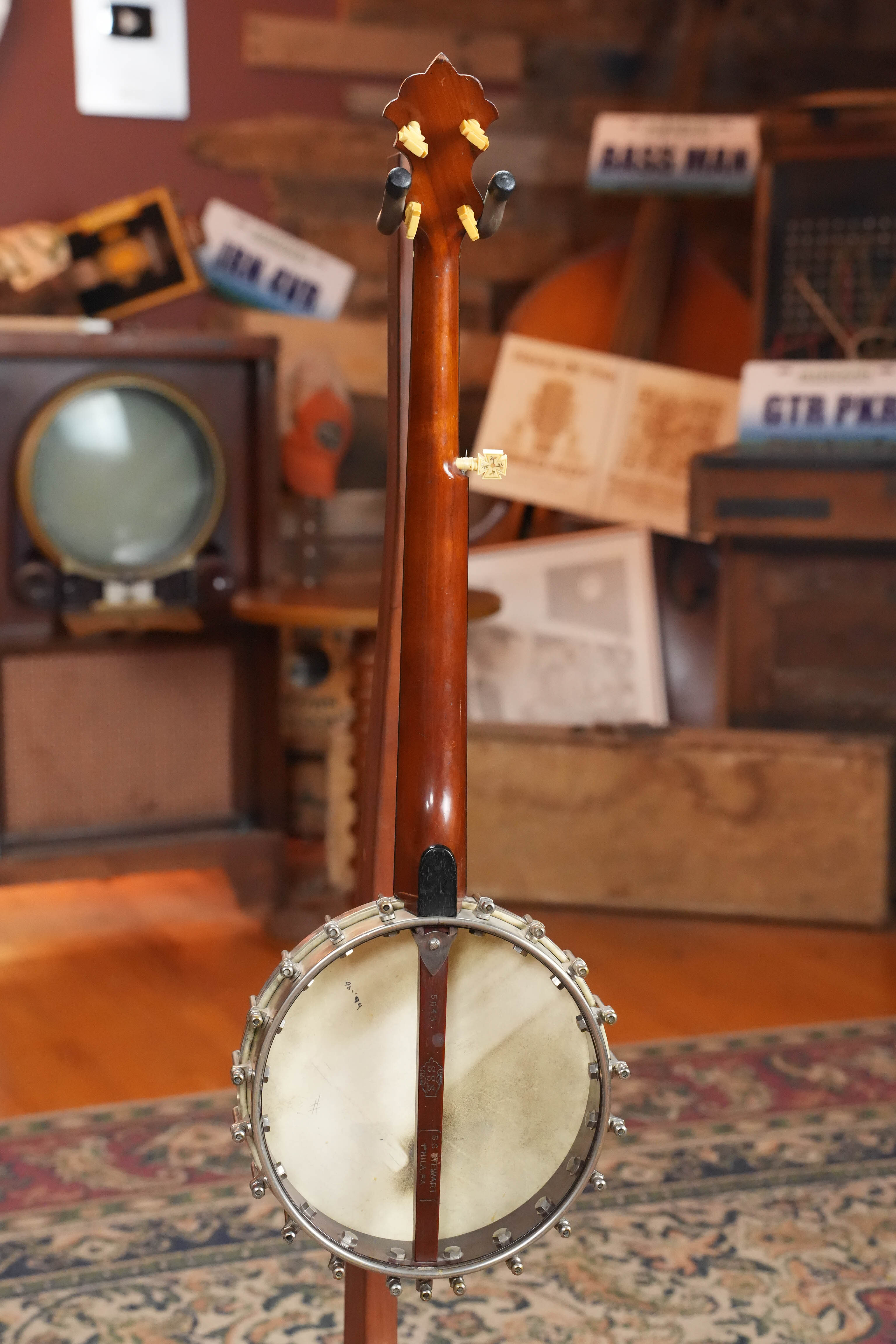 (Used) Vintage c. 1889 S.S. Stewart 5-String Open-Back Pony/A-Scale Banjo #5643