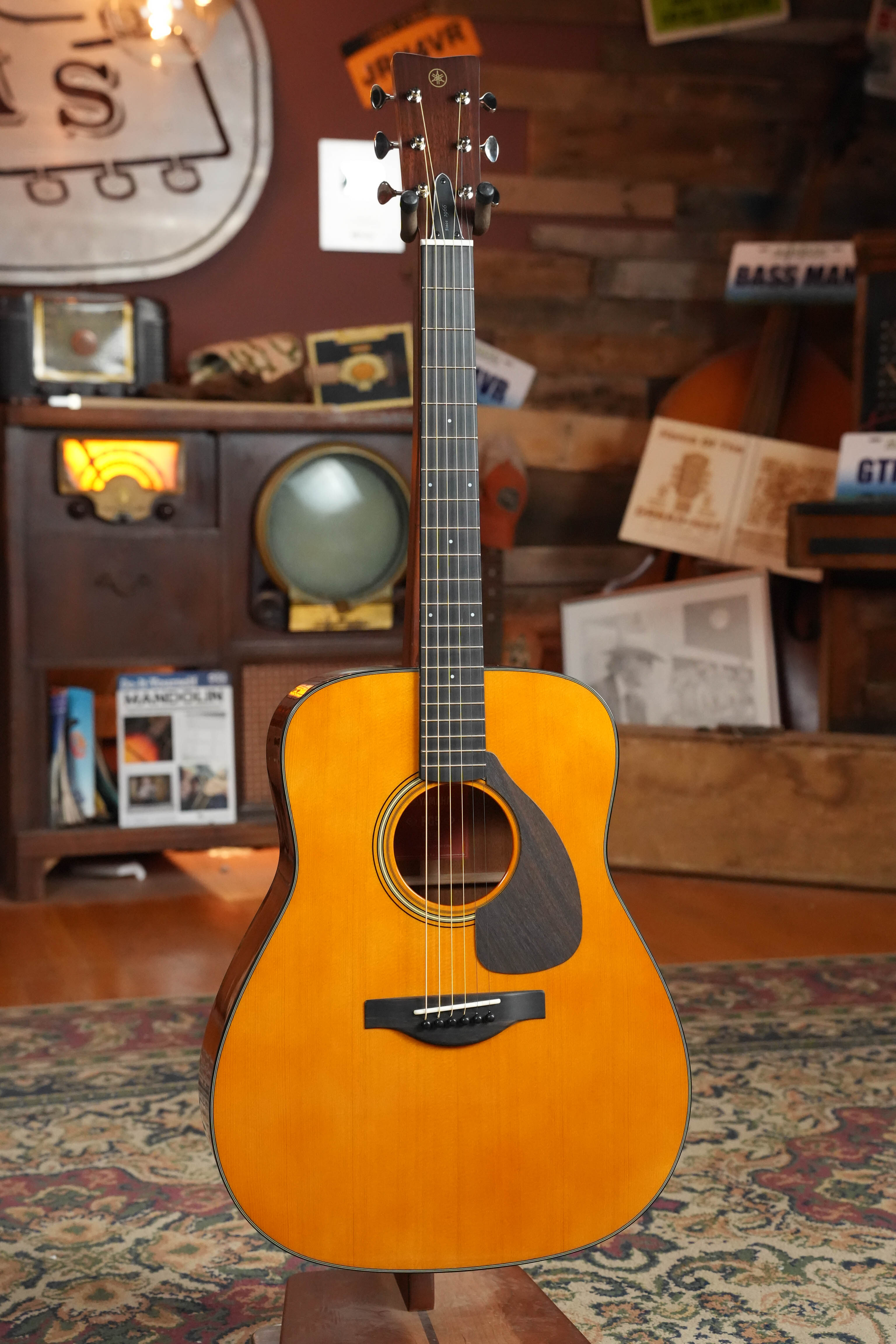 Yamaha FG5 GL NEW Gloss Spruce/Mahogany Red Label Dreadnought Acoustic Guitar #520A