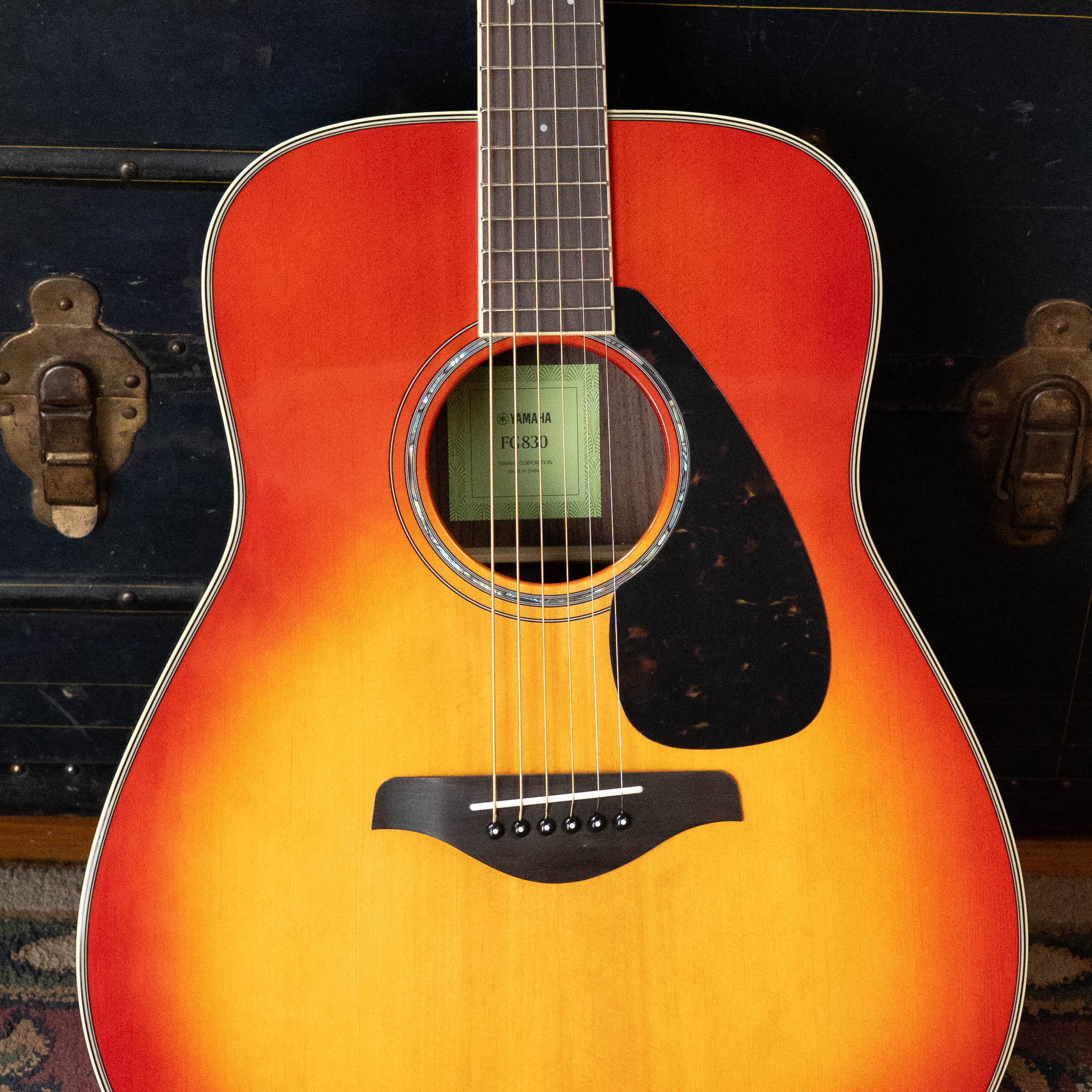 Yamaha FG830 AB Spruce/Laminate Rosewood Autumn Burst Dreadnought Acoustic Guitar #0614