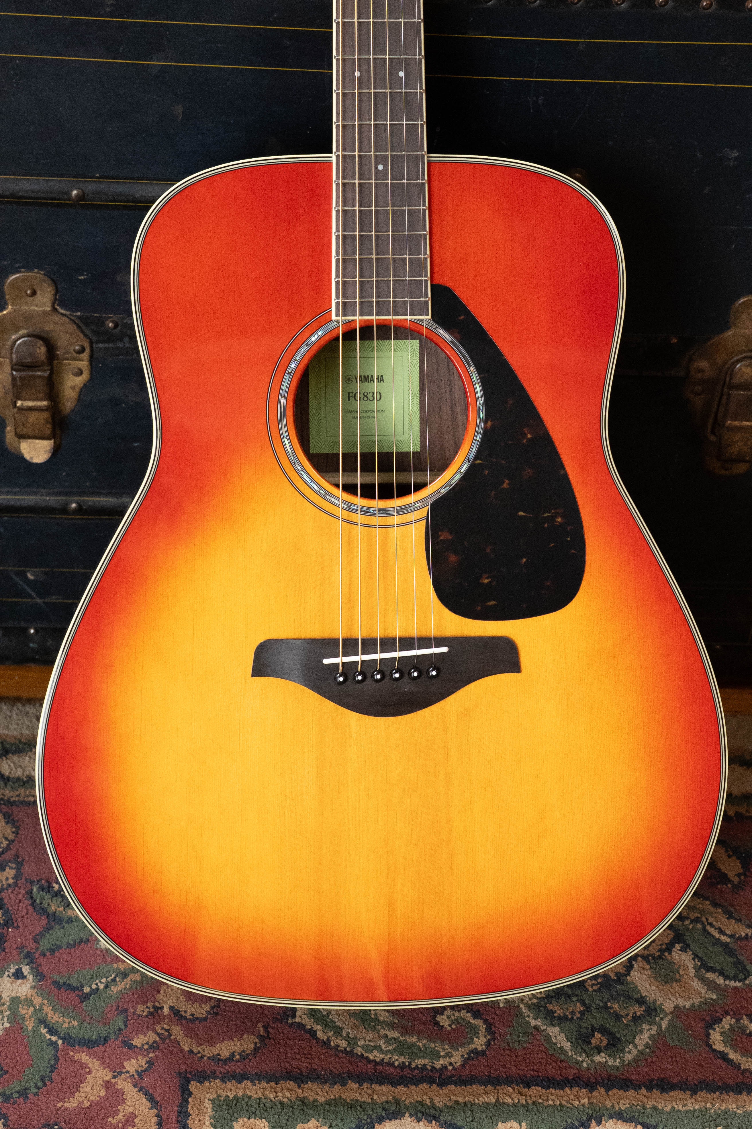 Yamaha FG830 AB Spruce/Laminate Rosewood Autumn Burst Dreadnought Acoustic Guitar #0614