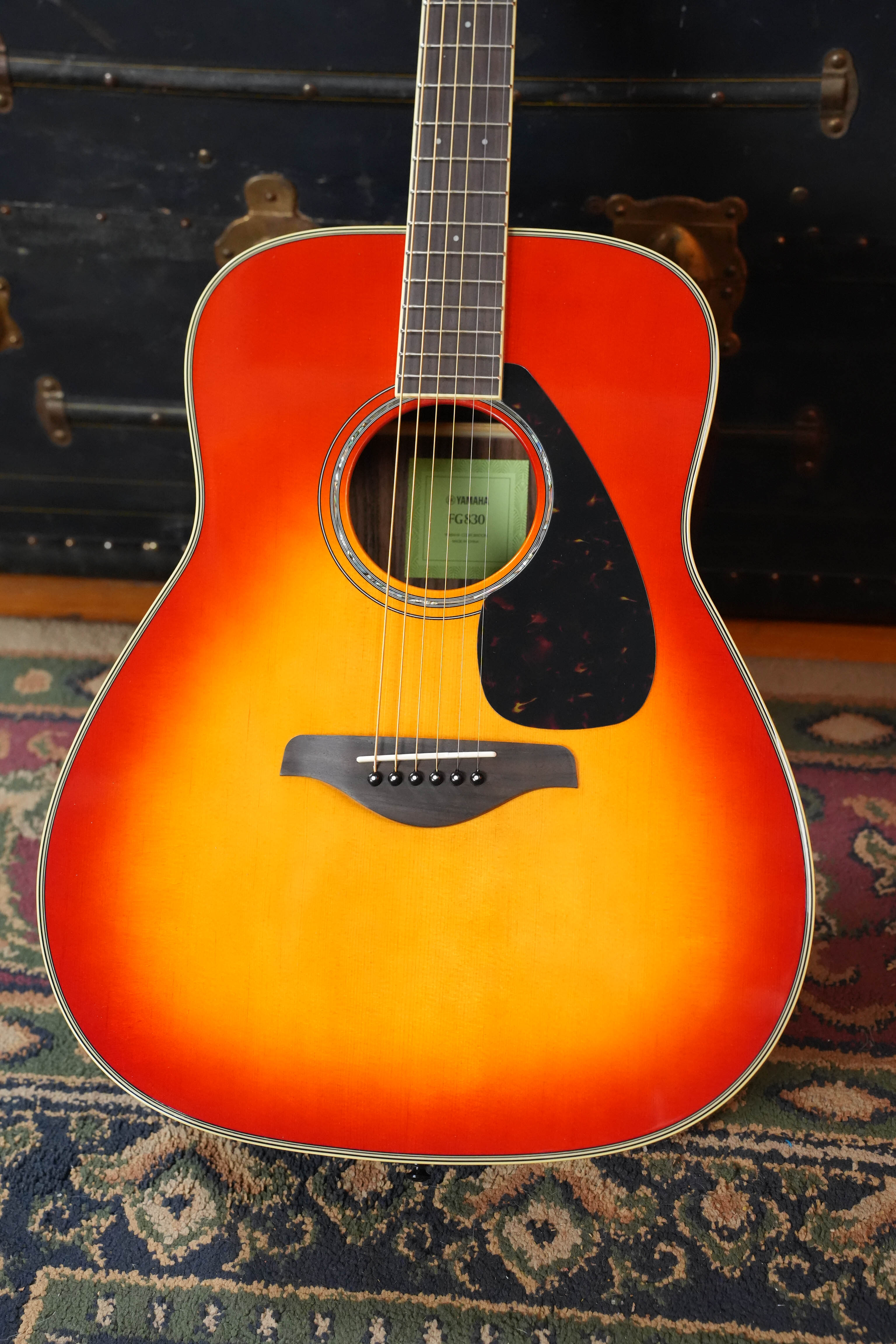 Yamaha FG830 AB Spruce/Laminate Rosewood Autumn Burst Dreadnought Acoustic Guitar #0757