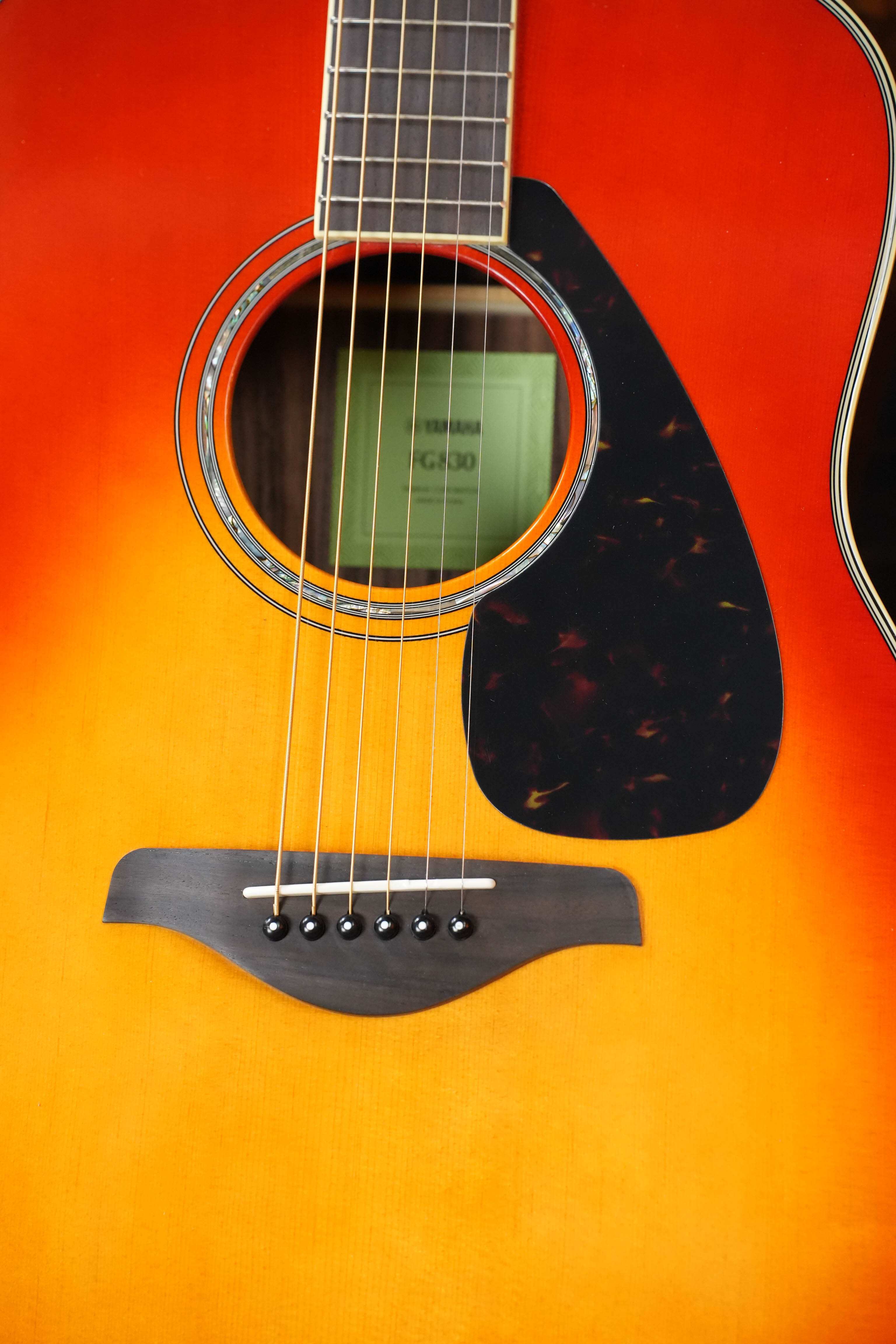 Yamaha FG830 AB Spruce/Laminate Rosewood Autumn Burst Dreadnought Acoustic Guitar #0757