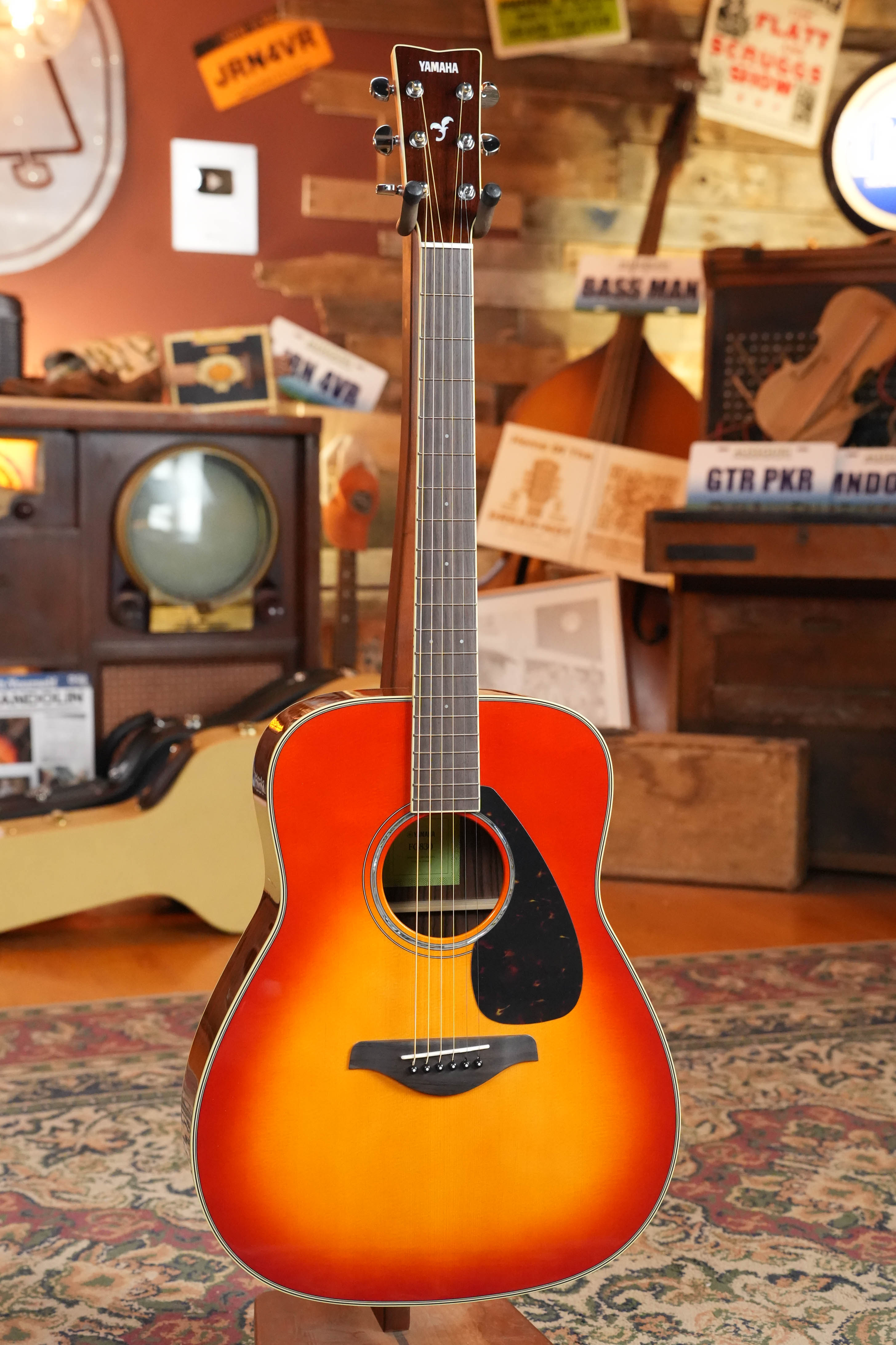 Yamaha FG830 AB Spruce/Laminate Rosewood Autumn Burst Dreadnought Acoustic Guitar #0757