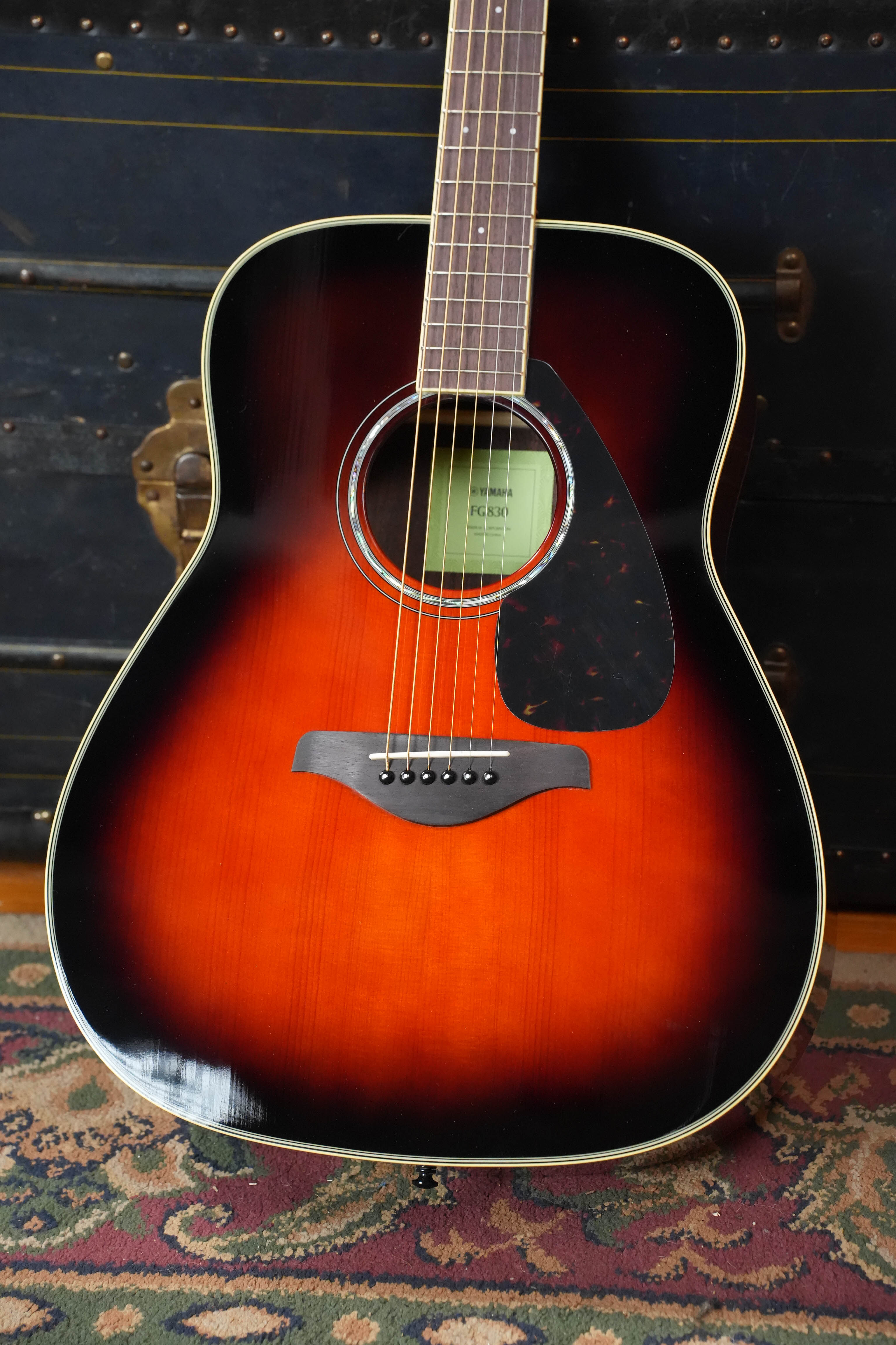 Yamaha FG830 TBS Spruce/Rosewood Tobacco Brown Sunburst Dreadnought Acoustic Guitar #0594