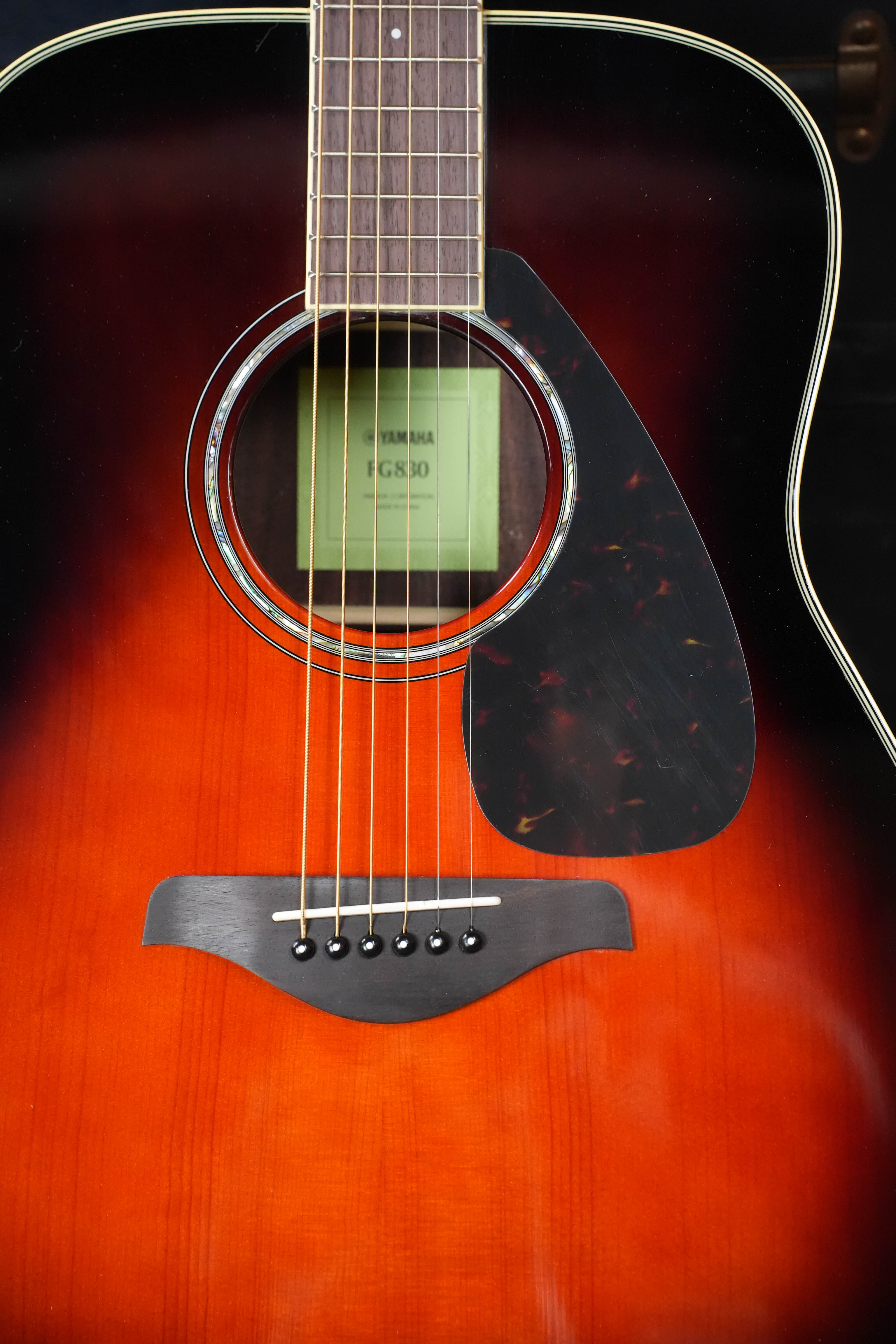 Yamaha FG830 TBS Spruce/Rosewood Tobacco Brown Sunburst Dreadnought Acoustic Guitar #0594
