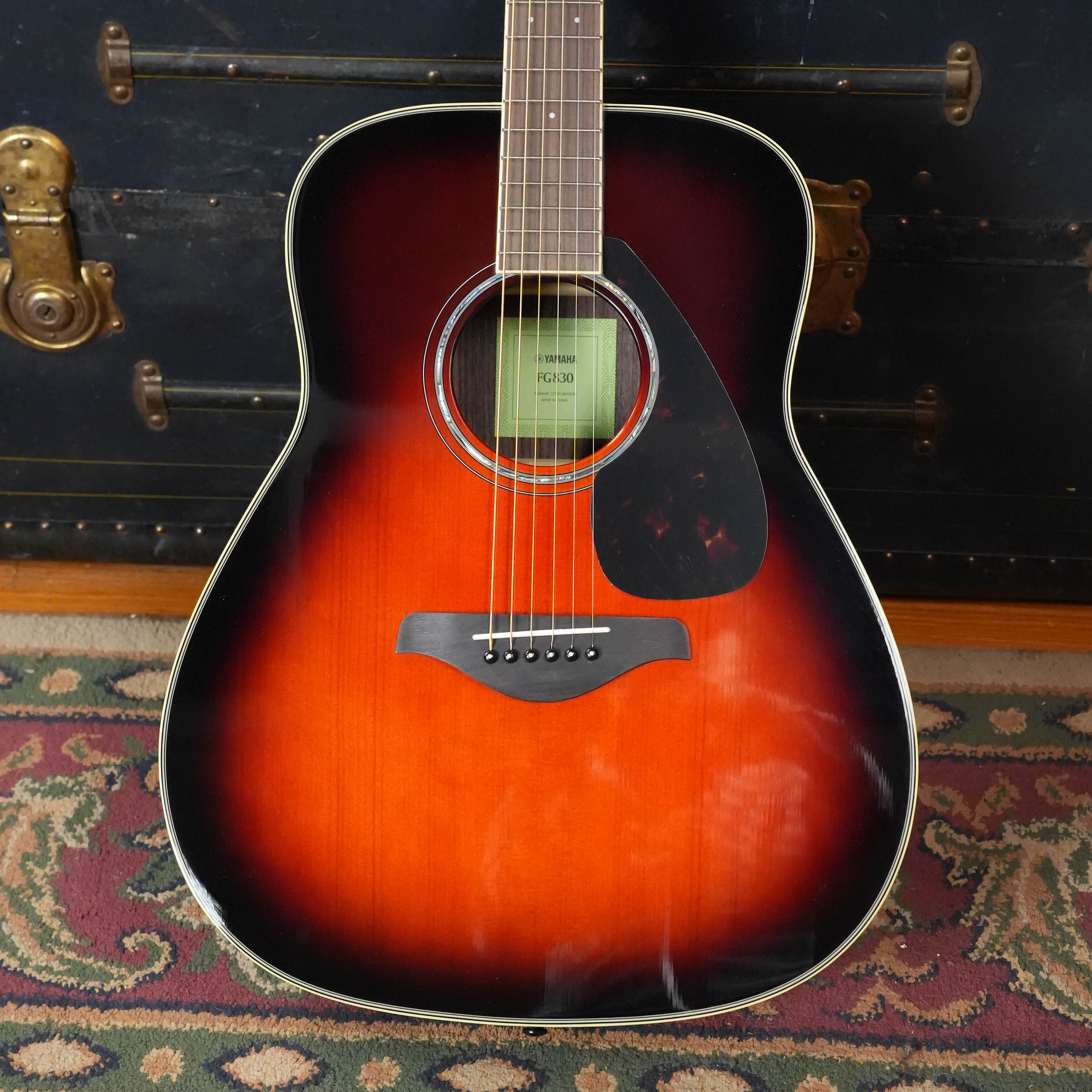 Yamaha FG830 TBS Spruce/Rosewood Tobacco Brown Sunburst Dreadnought Acoustic Guitar #0600