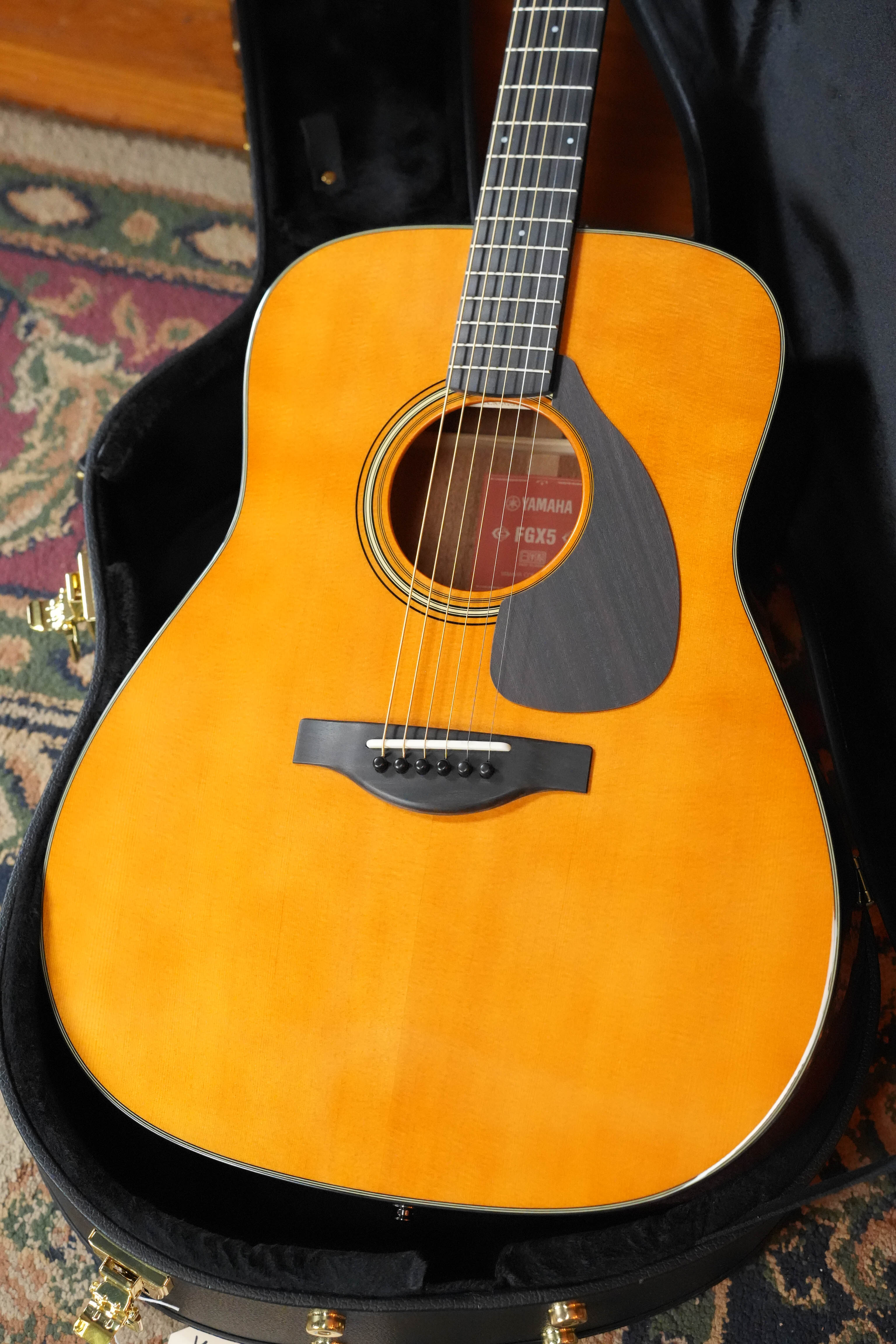 Yamaha FGX5 GL Gloss Spruce/Mahogany Red Label Dreadnought Guitar w/El