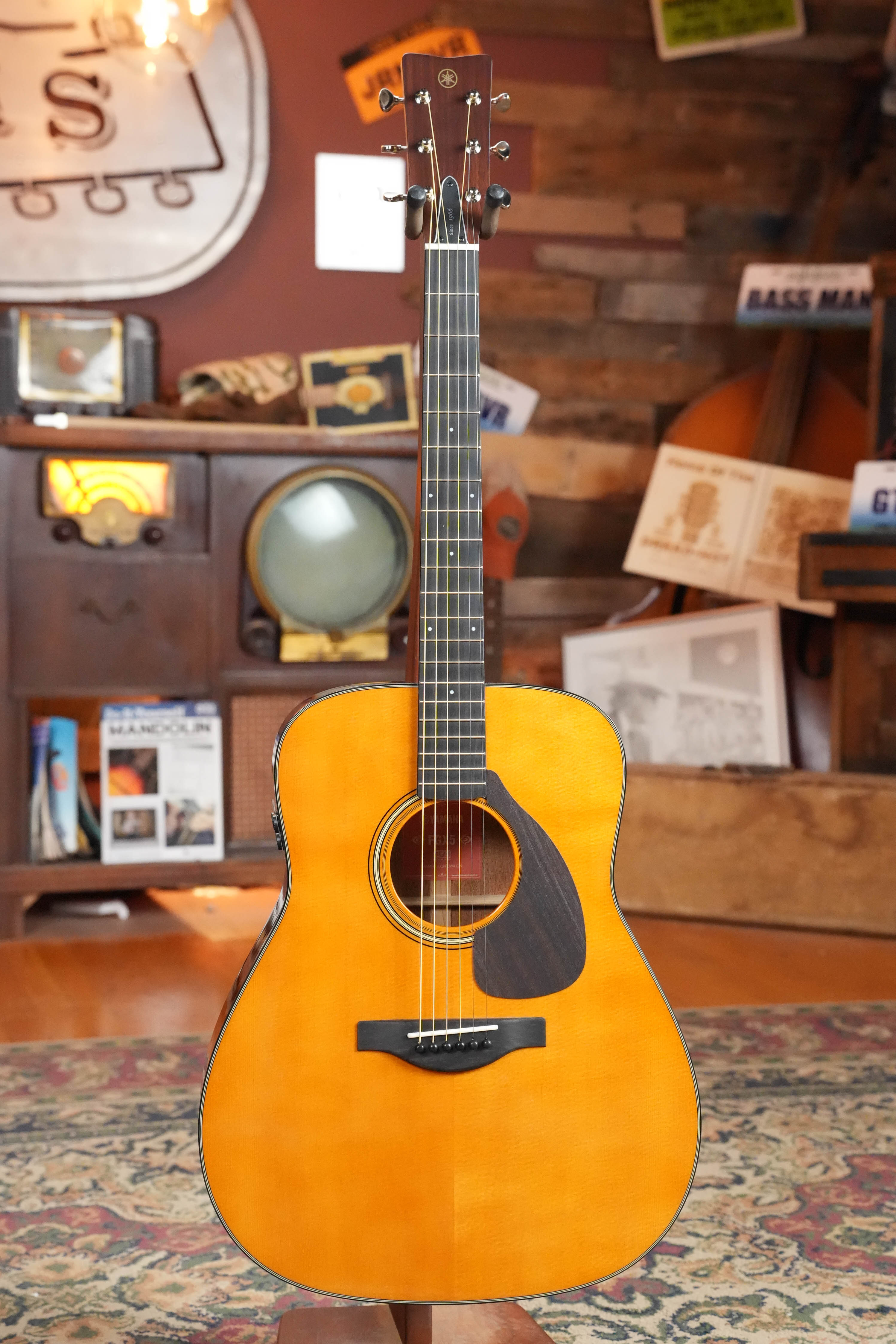 Yamaha FGX5 GL Gloss Spruce/Mahogany Red Label Dreadnought Guitar w/Electronics #469A
