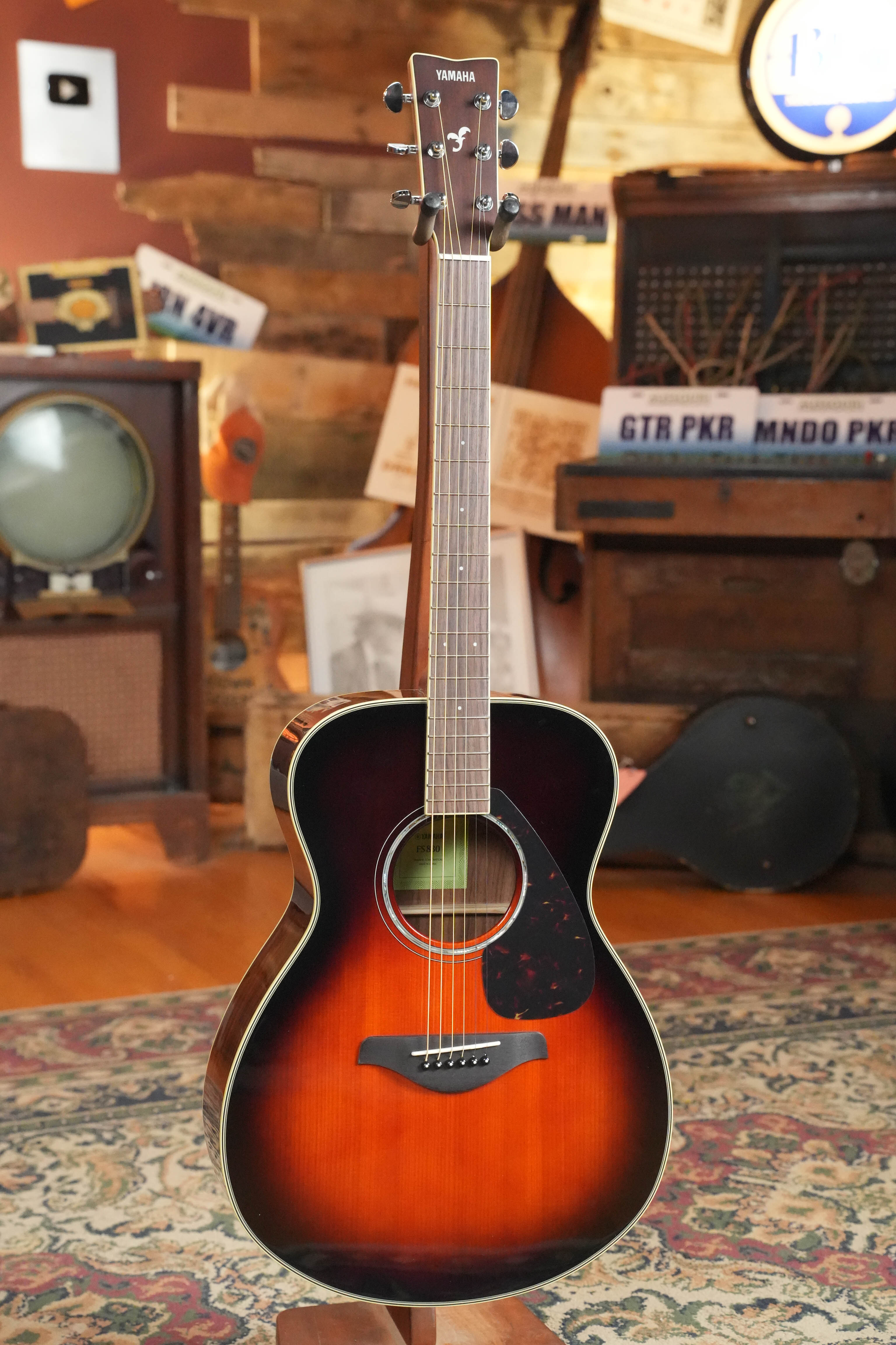 YAMAHA ヤマハ FS830 Tobacco Brown Sunburst Yamaha FS830 TBS Tobacco Sunburst Concert Acoustic Guitar #0129