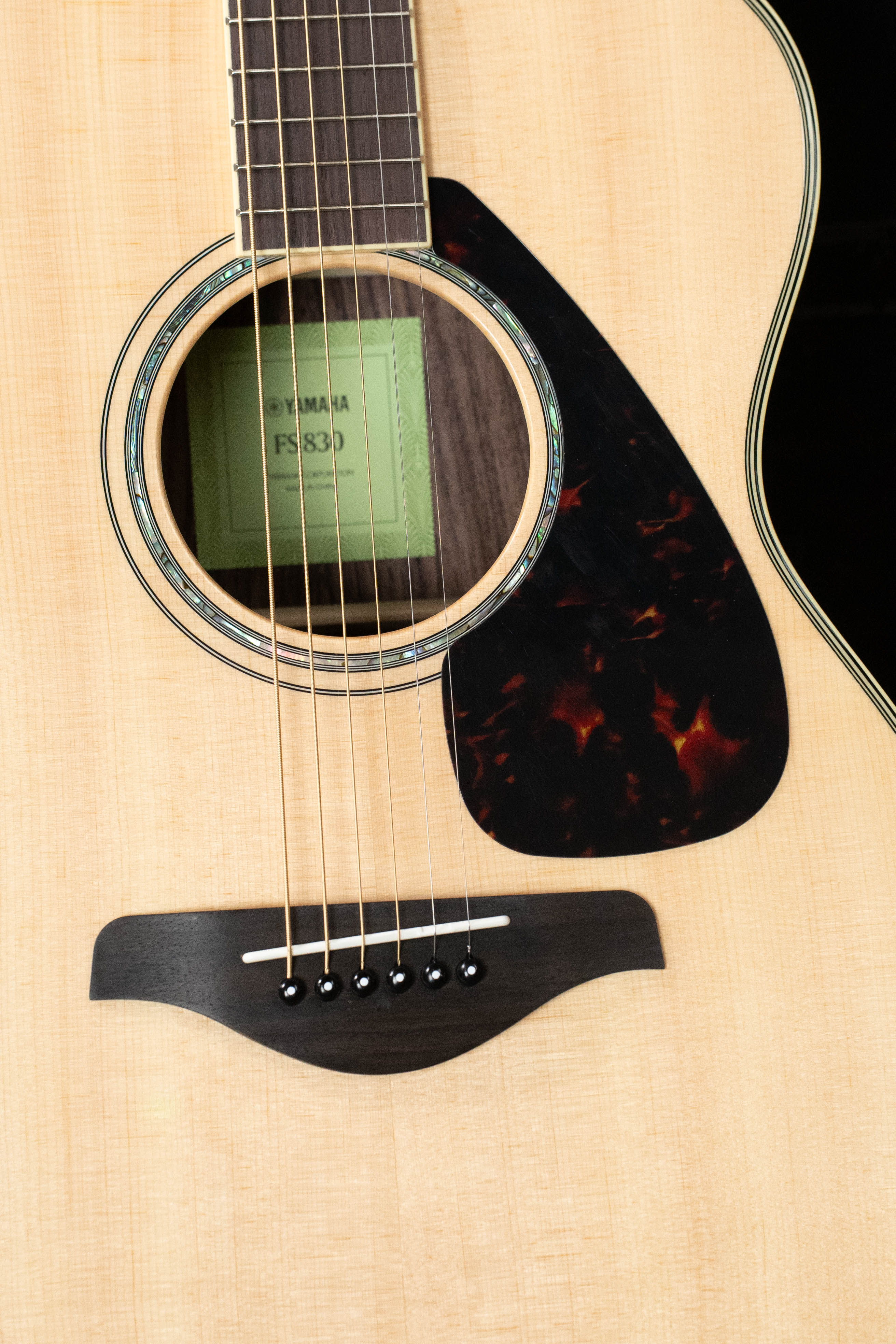 Yamaha FS830 Spruce/Rosewood Concert Body Acoustic Guitar #0049