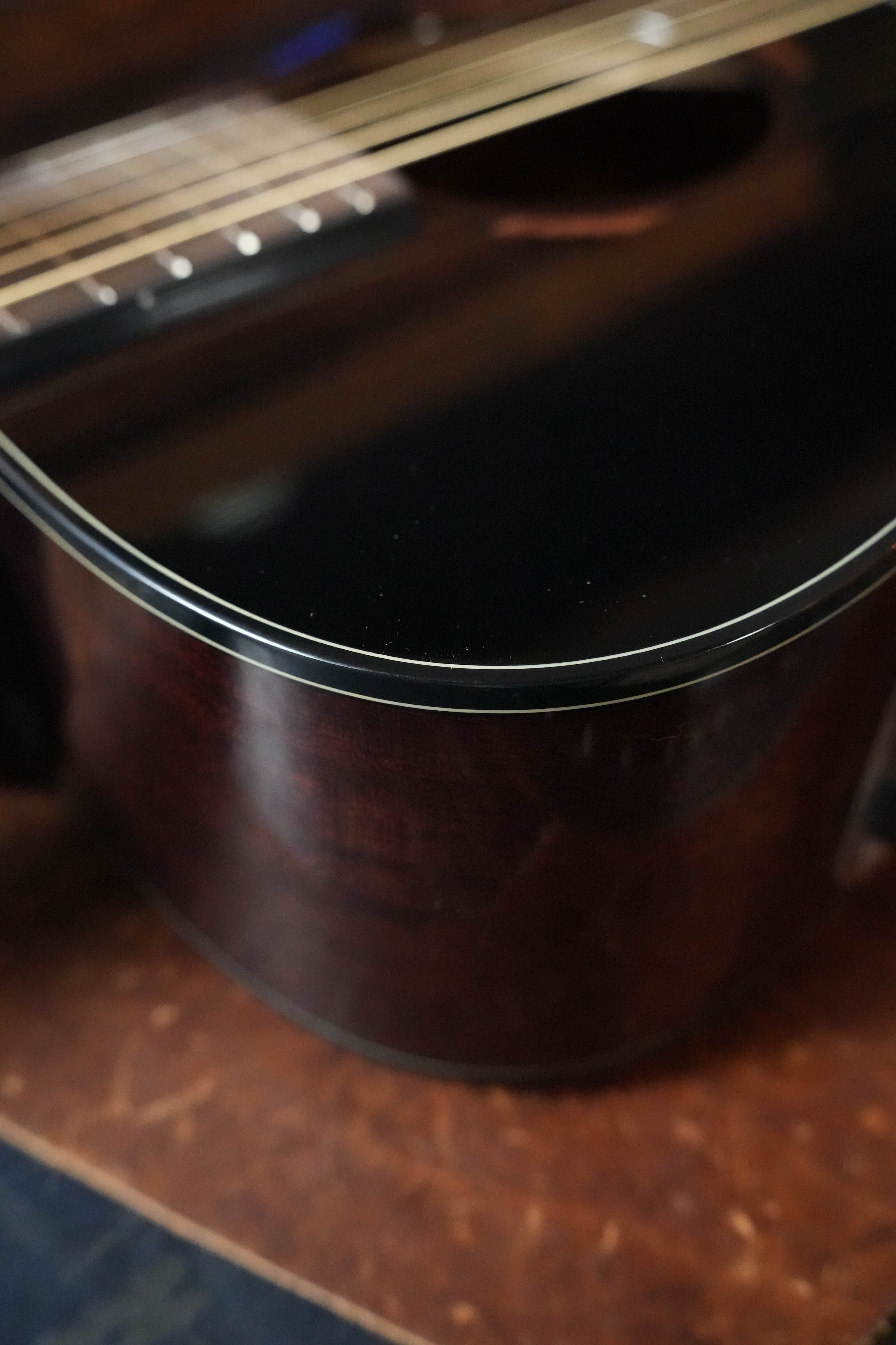 Yamaha TAG1E TBL TransAcoustic Translucent Black Finish Dreadnought Acoustic-Electric Guitar #1164