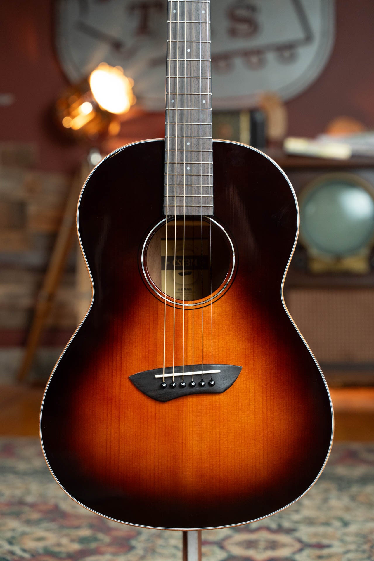 Yamaha CSF3M Sitka/Mahogany Tobacco Brown Sunburst Parlor Guitar w/SRT Zero Impact Pickup #1126