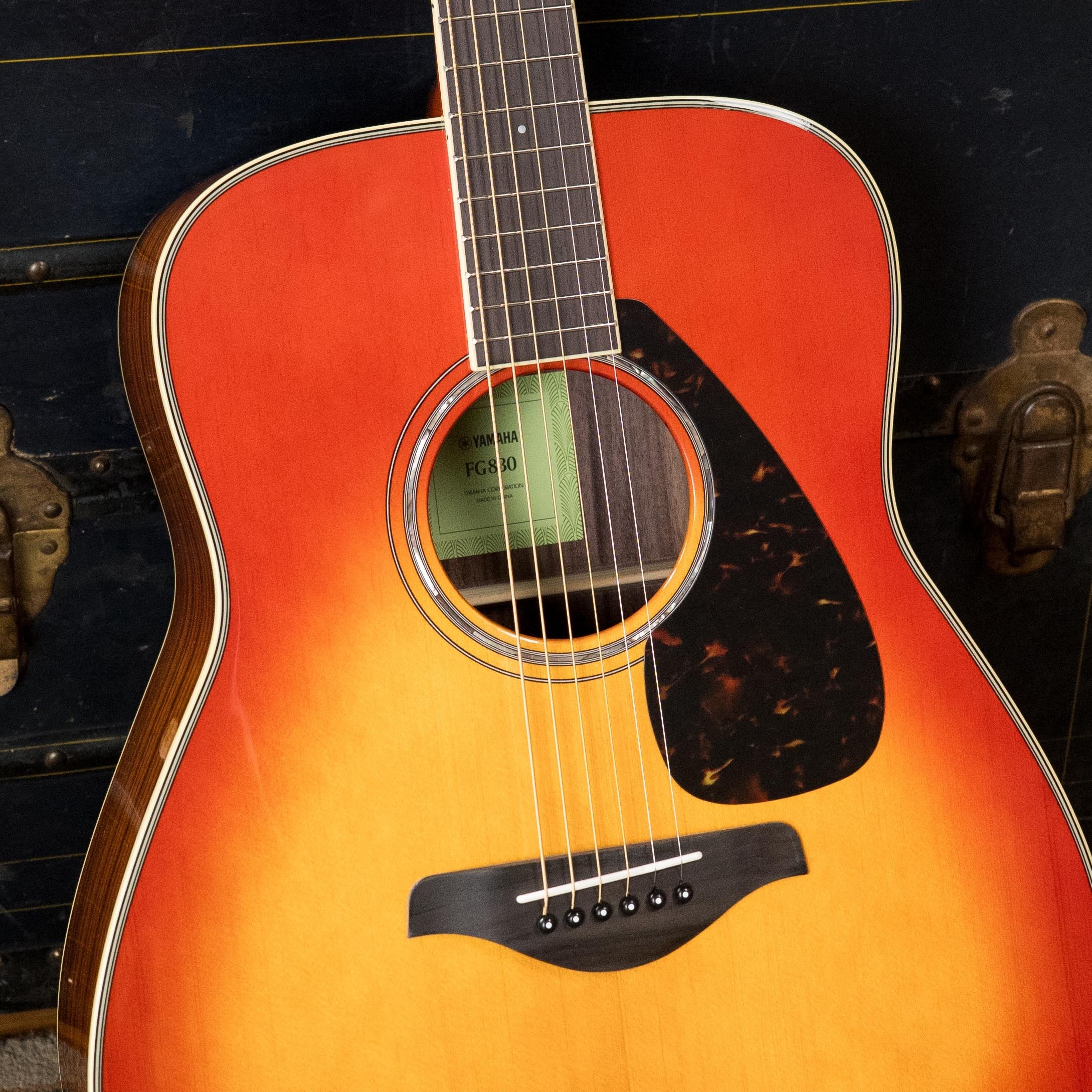 Yamaha FG830 AB Spruce/Laminate Rosewood Autumn Burst Dreadnought Acoustic Guitar #0442