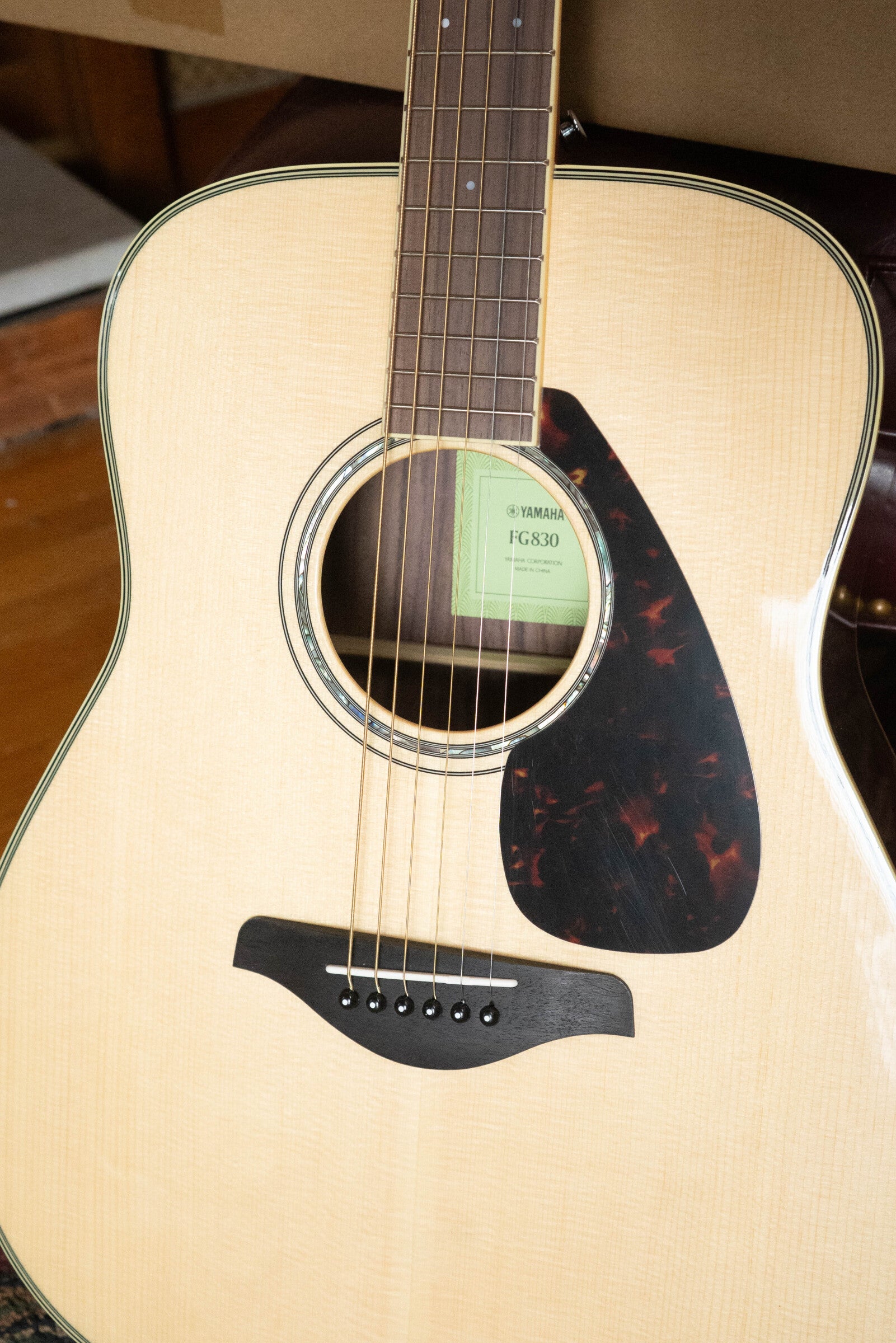 Yamaha FG830 Spruce/Laminate Rosewood Natural Dreadnought Acoustic Guitar #0600