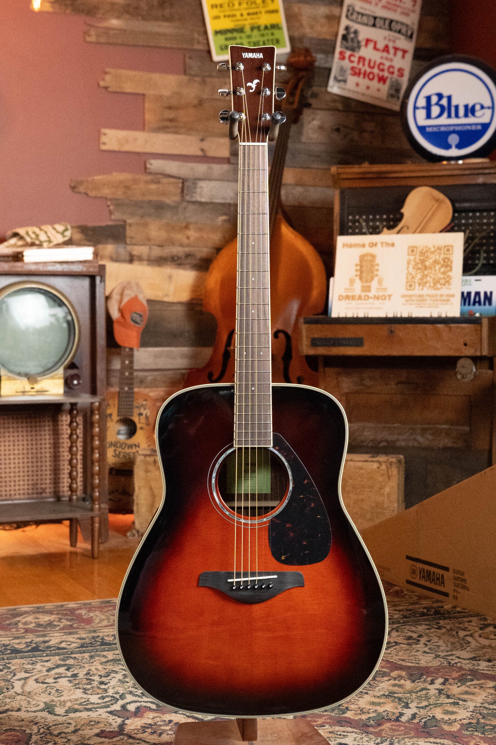 Yamaha FG830 TBS Spruce/Rosewood Tobacco Brown Sunburst Dreadnought Acoustic Guitar #0468