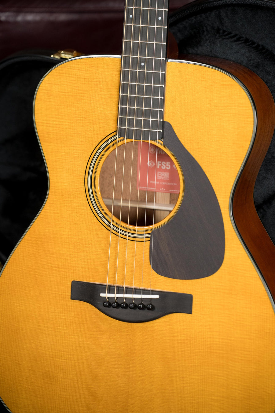Yamaha FS5 GL concert acoustic guitar with Sitka spruce top, mahogany back and sides, black pickguard, and gloss finish. - Yamaha FS5 GL New GLOSS Red Label Sitka/Mahogany Concert Acoustic Guitar #600A - Default Title