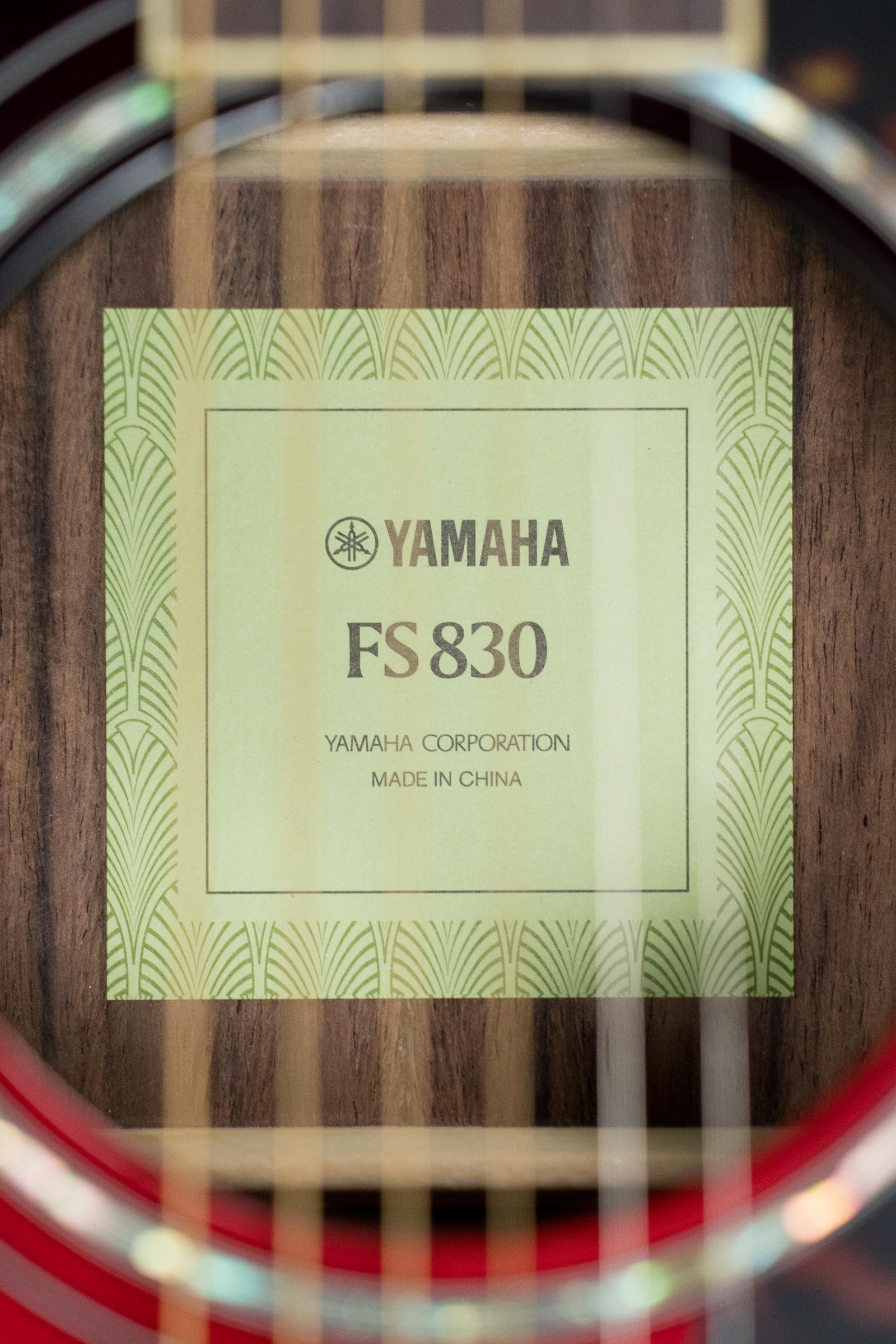 Yamaha FS830 DSR Dusk Sun Red Spruce/Rosewood Concert Body Acoustic Guitar #0162