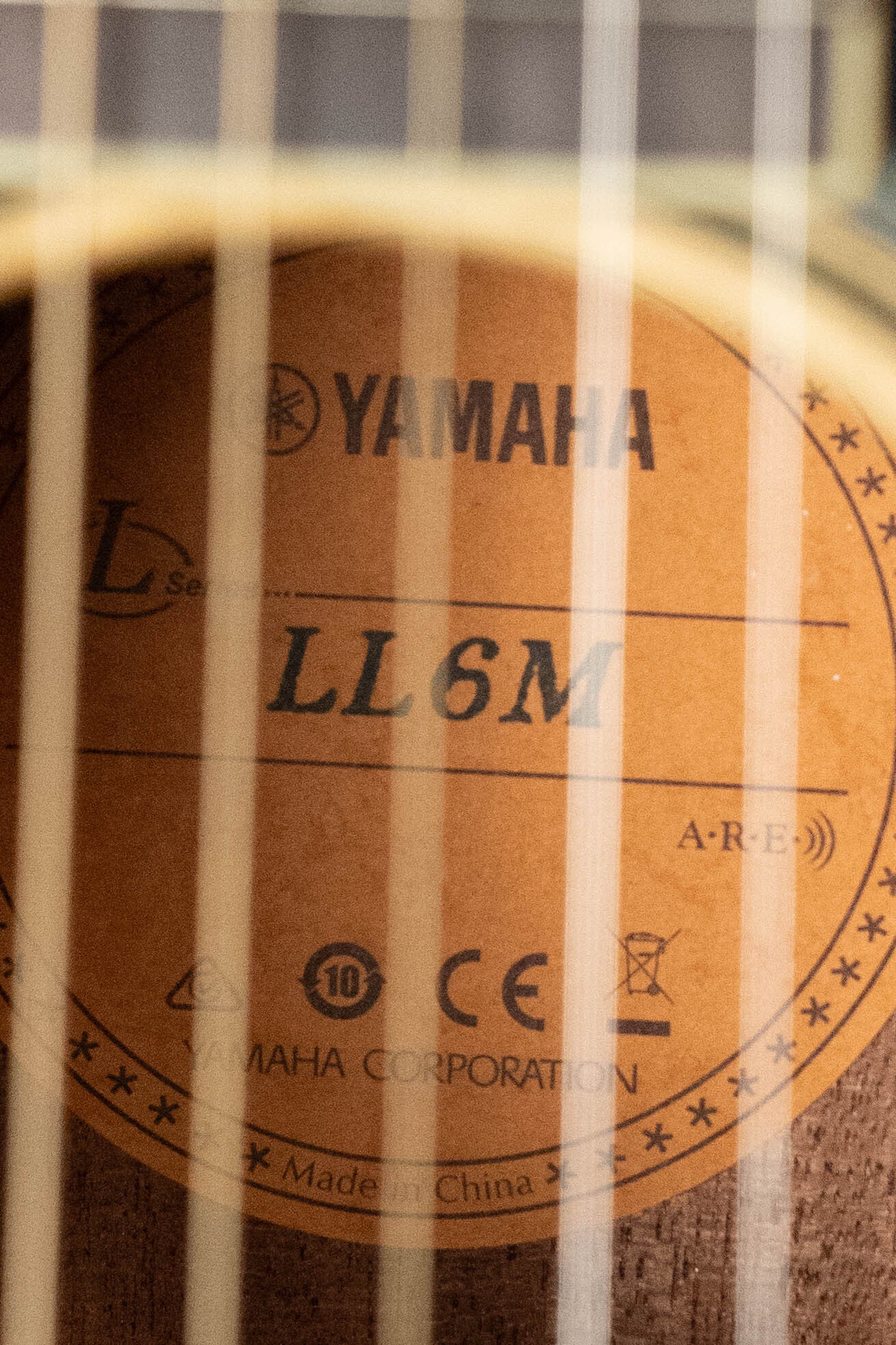 Yamaha LL6M ARE Engelmann/Mahogany Jumbo Guitar w/SRT Zero Impact Passive Piezo Pickup #0581
