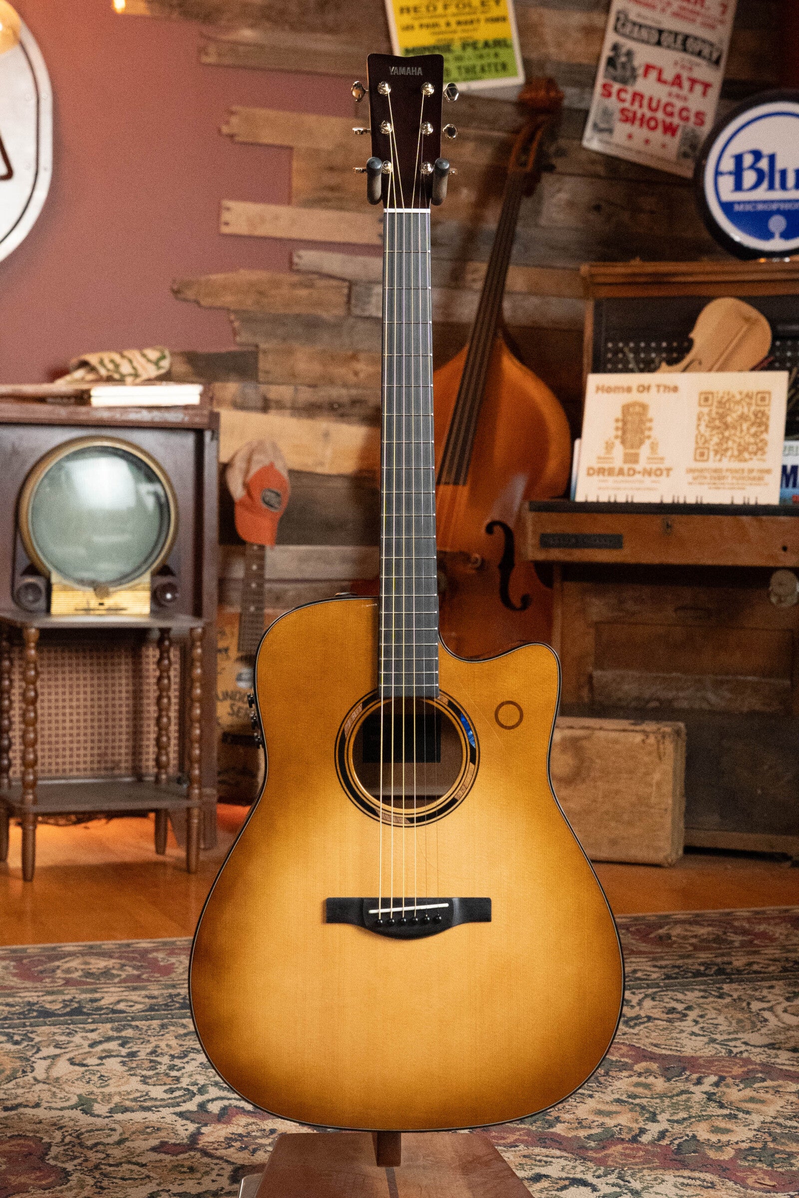 Yamaha TAG3C-SDB Sitka/Mahogany Sandburst Dreadnought Guitar w/the NEWEST TransAcoustic System #0649