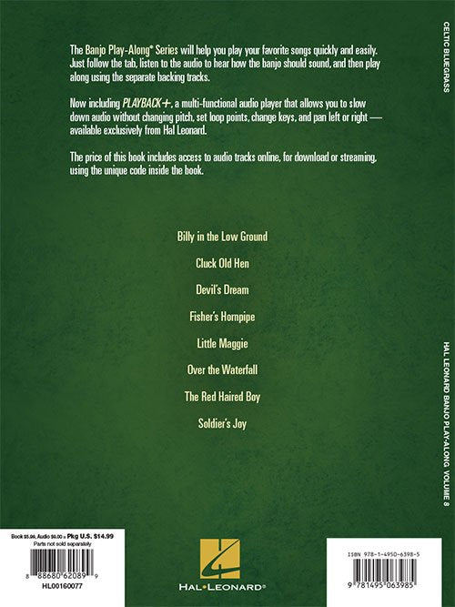 Celtic Bluegrass Banjo Play-Along Volume 8 (HL00160077)