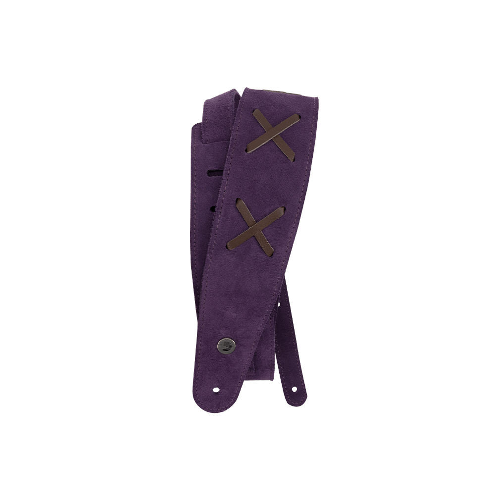 D'Addario Vintage Suede Guitar Strap - Purple