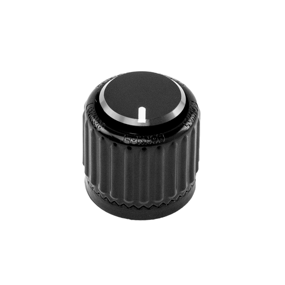 D'Addario Loknob large black plastic knob detail