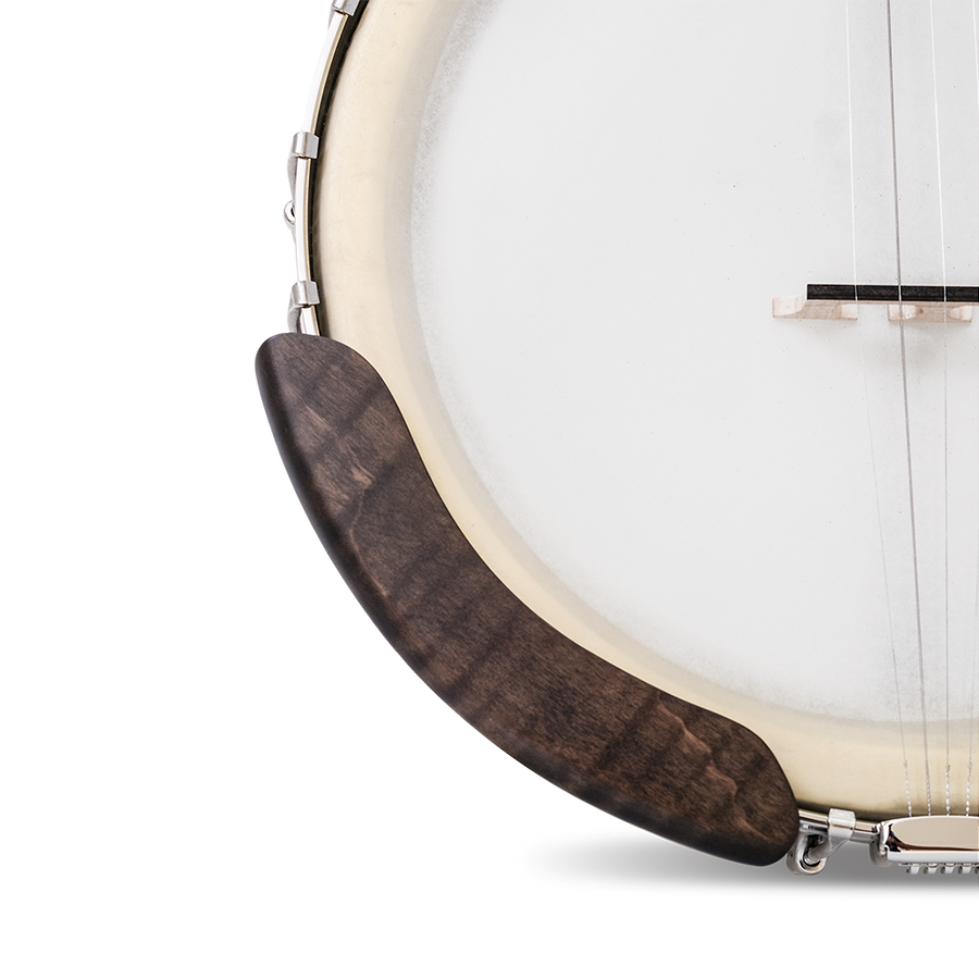 Deering Vega Avett Star Signature Banjo - front pot close up with armrest