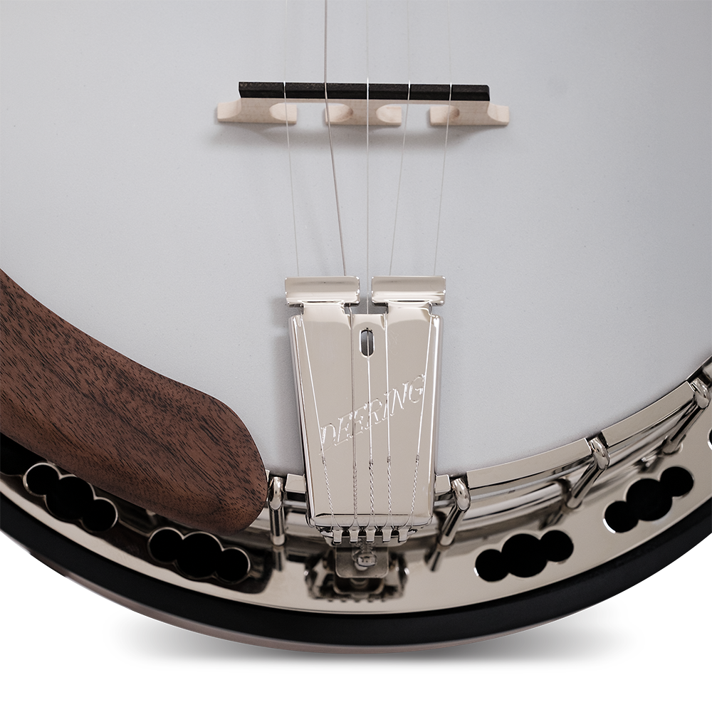 Deering Scott Avett Truth Signature Banjo - tailpiece bridge and armrest