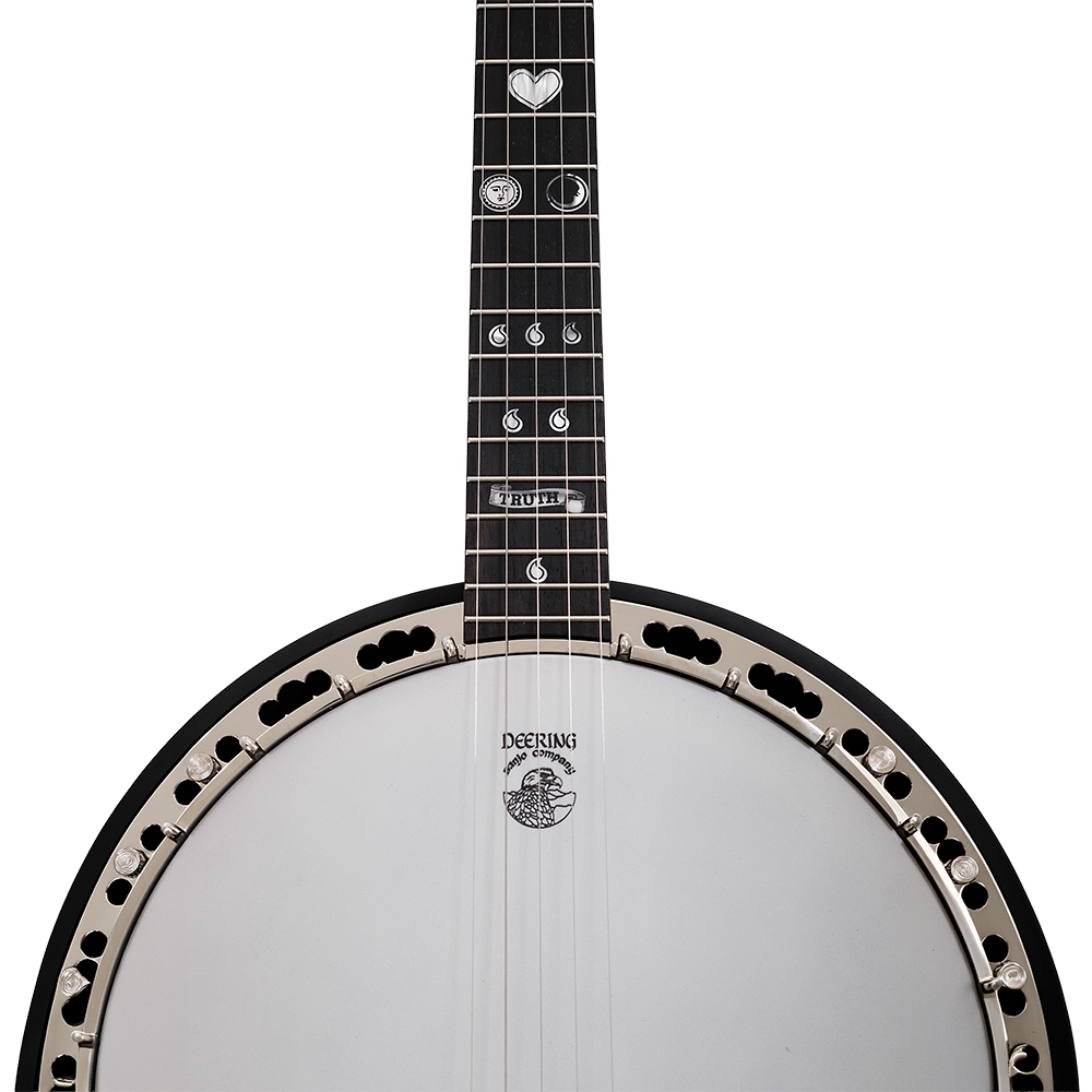Deering Scott Avett Truth Signature Banjo - rim and neck front
