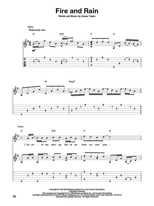 Fingerpicking Acoustic Classics 15 Songs Arranged for Solo Guitar in Standard Notation & Tab (HL00160211)