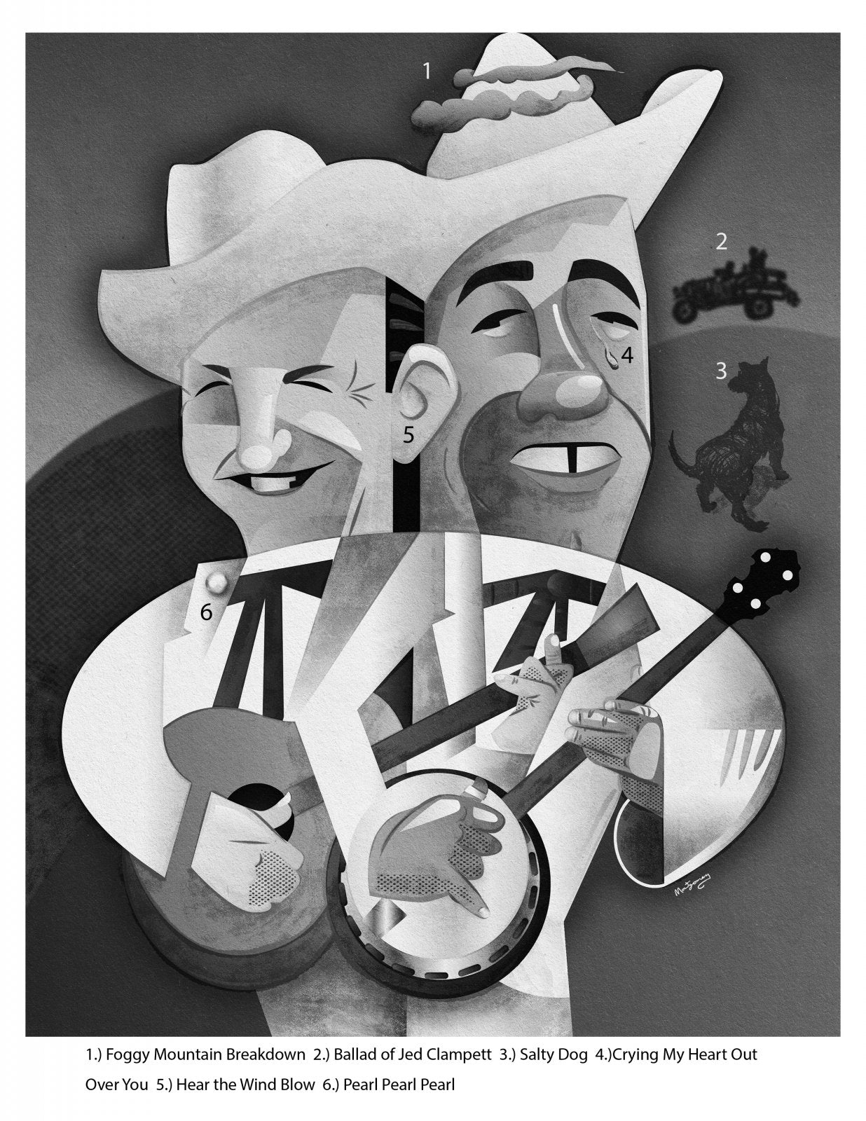 Flatt & Scruggs 11x14 Fine Art Print by Mark A Montgomery