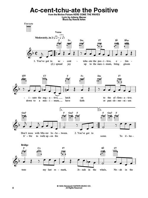 Happy Songs for Ukulele 20 Upbeat Favorites to Strum & Sing (HL00173163)
