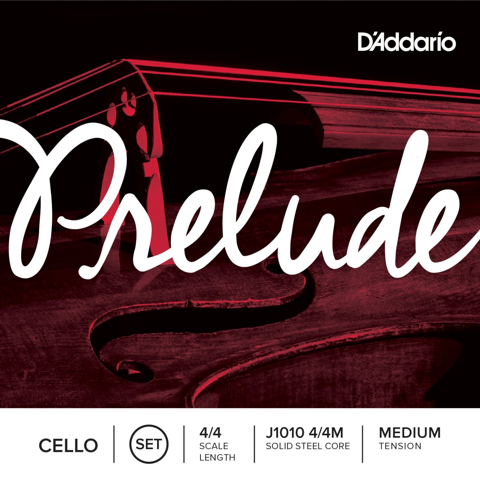 D'Addario J1010 1/2M Prelude Cello String Set 1/2 Scale Medium